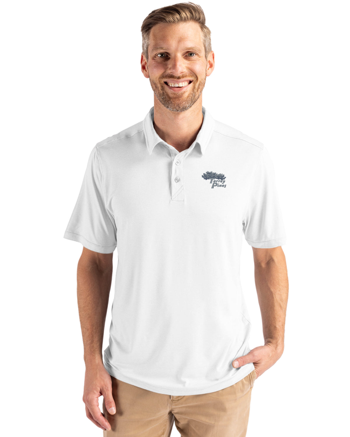 Torrey Pines Cutter & Buck Coastline Recycled Double Peached Mens Polo - MCK01327-35492