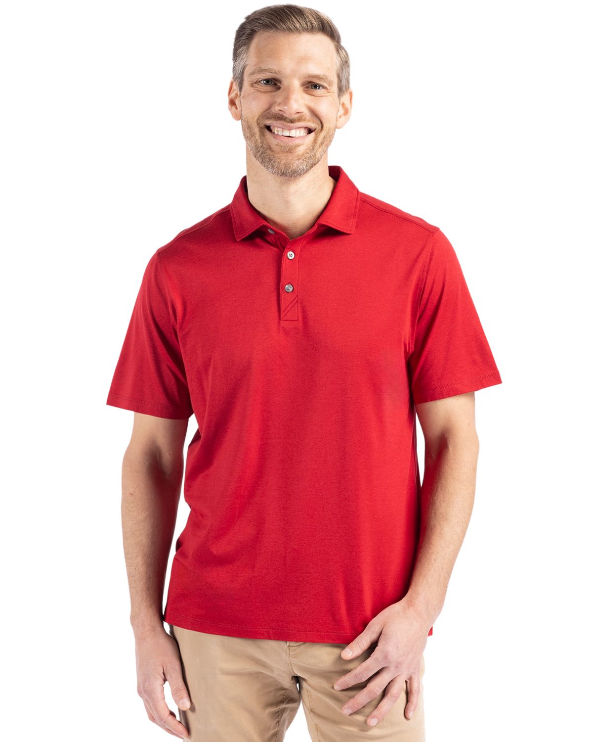 Cutter & Buck Coastline Recycled Double Peached Mens Polo - MCK01327