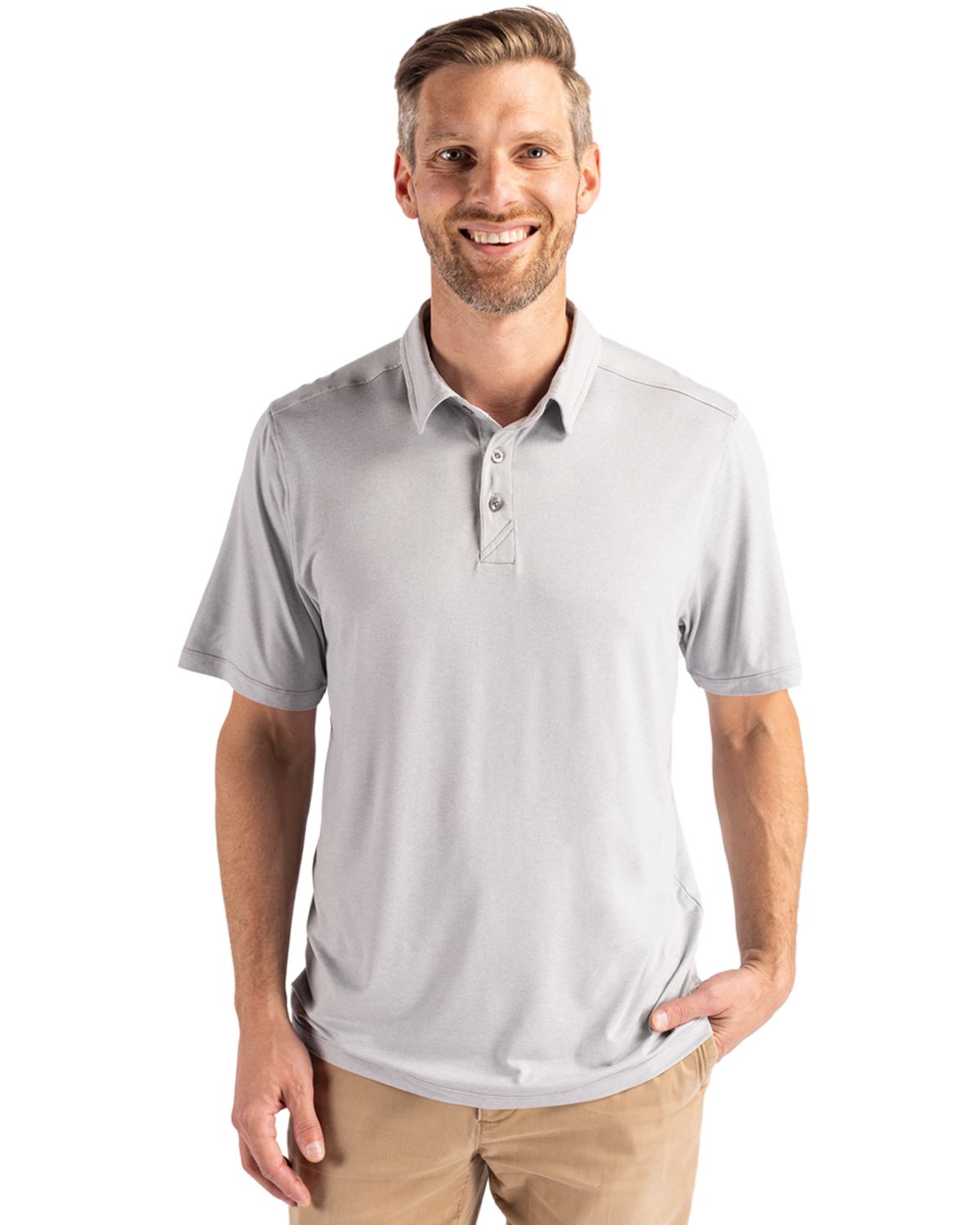 Cutter & Buck Coastline Recycled Double Peached Mens Polo - MCK01327