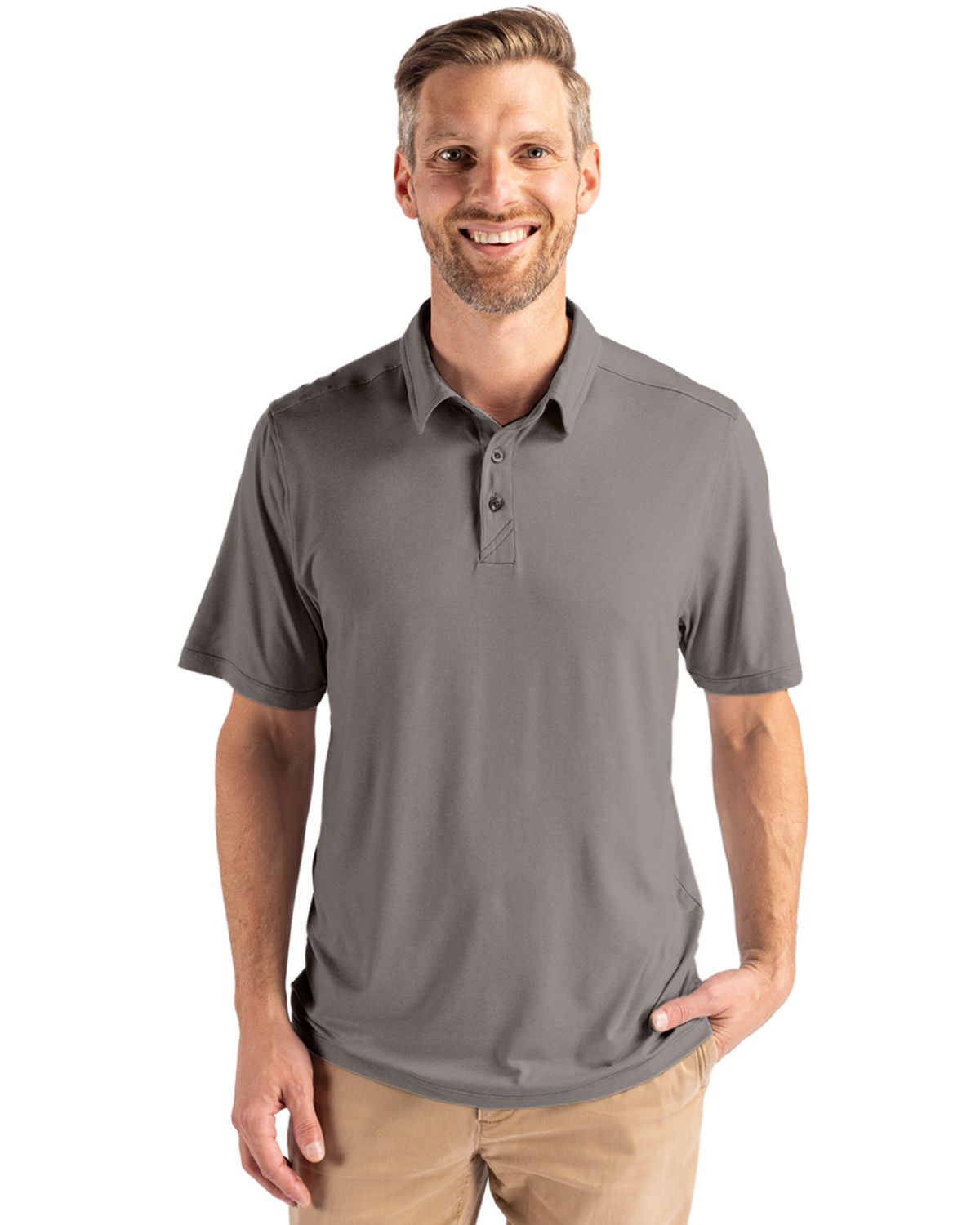Cutter & Buck Coastline Recycled Double Peached Mens Polo - MCK01327