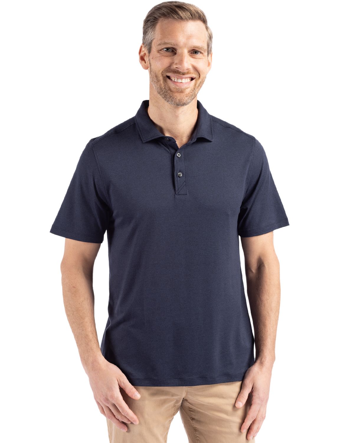 Cutter & Buck Coastline Recycled Double Peached Mens Polo - MCK01327