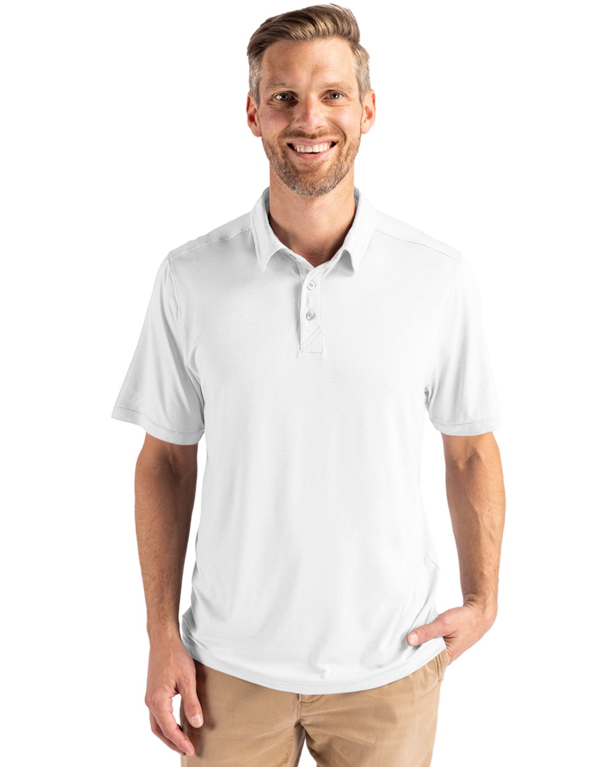 Cutter & Buck Coastline Recycled Double Peached Mens Polo - MCK01327