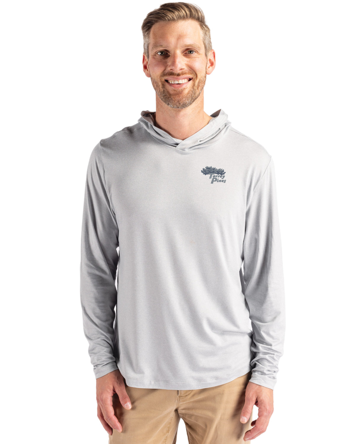 Torrey Pines Cutter & Buck Coastline Recycled Double Peached Mens Hooded Pullover - MCK01330-35492