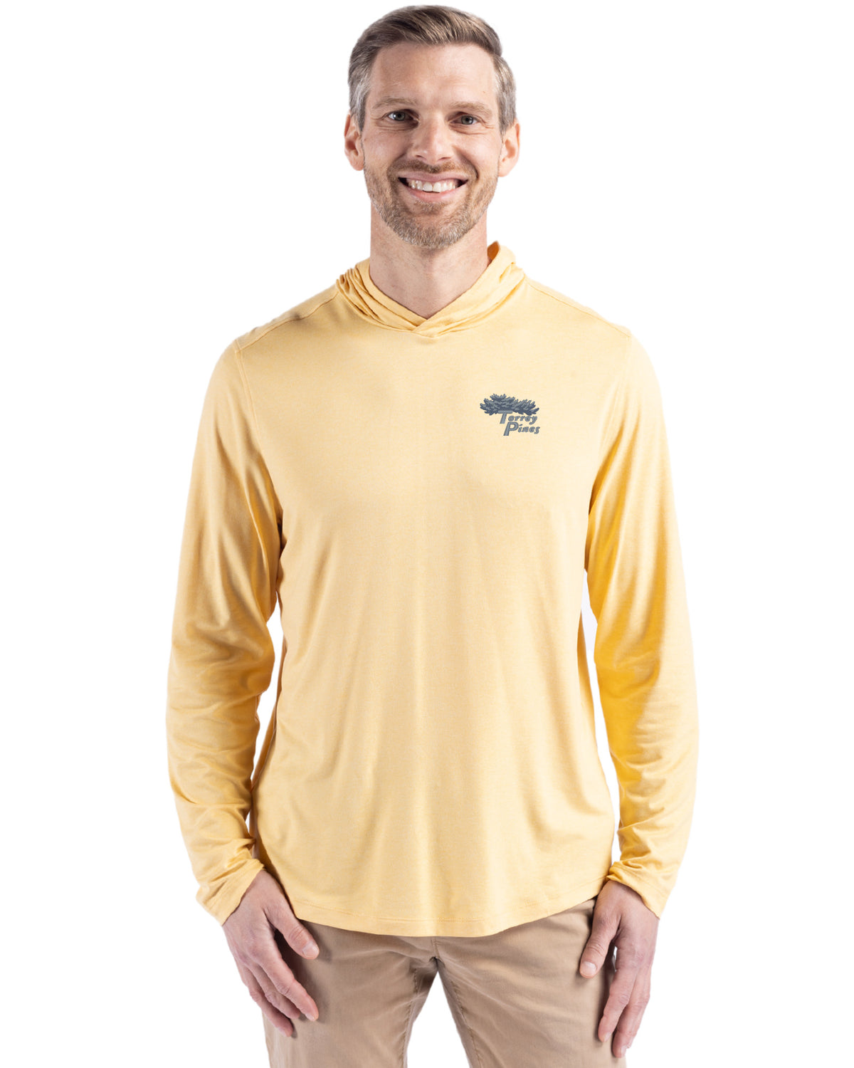 Torrey Pines Cutter & Buck Coastline Recycled Double Peached Mens Hooded Pullover - MCK01330-35492