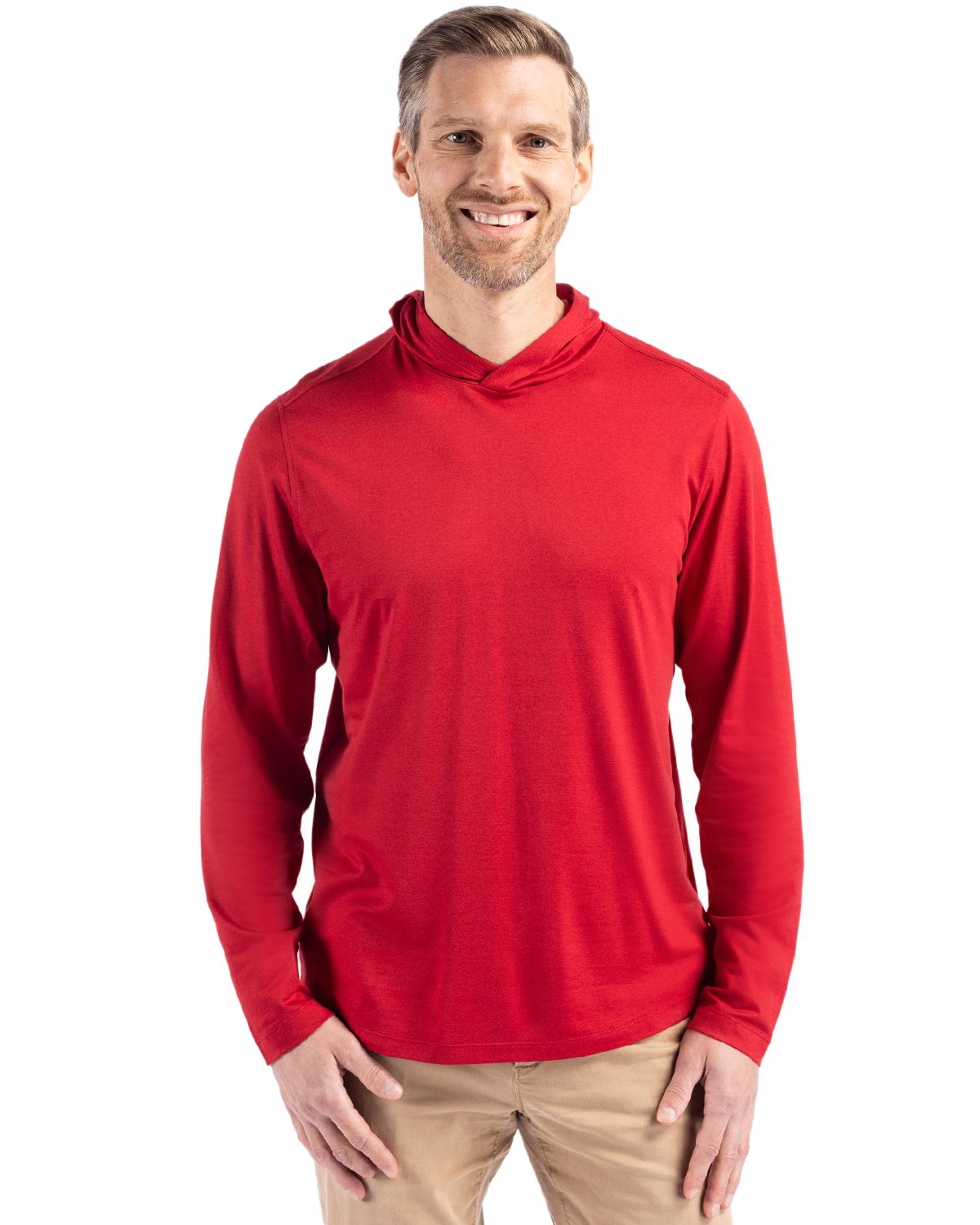 Cutter & Buck Coastline Recycled Double Peached Mens Hooded Pullover - MCK01330