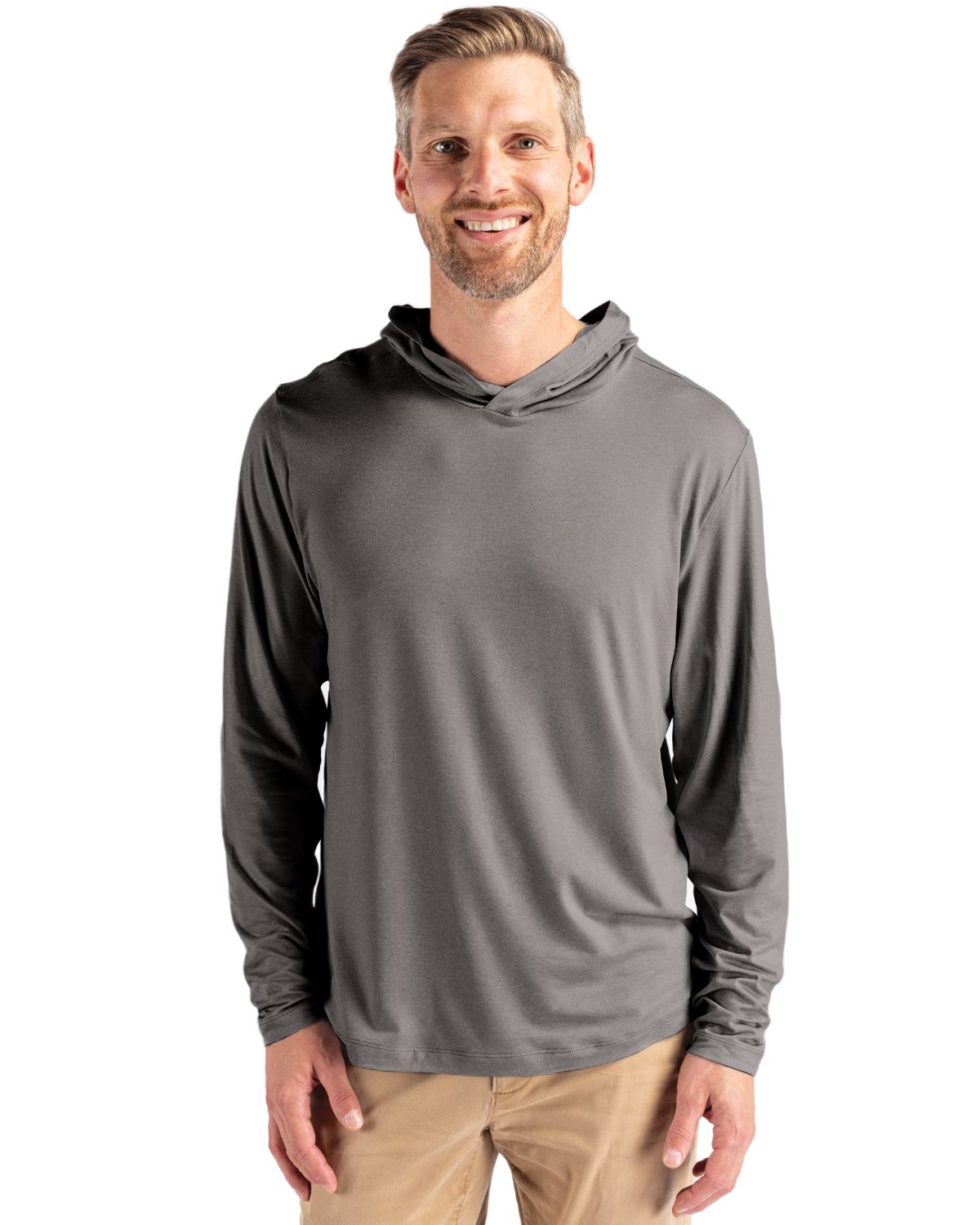 Cutter & Buck Coastline Recycled Double Peached Mens Hooded Pullover - MCK01330