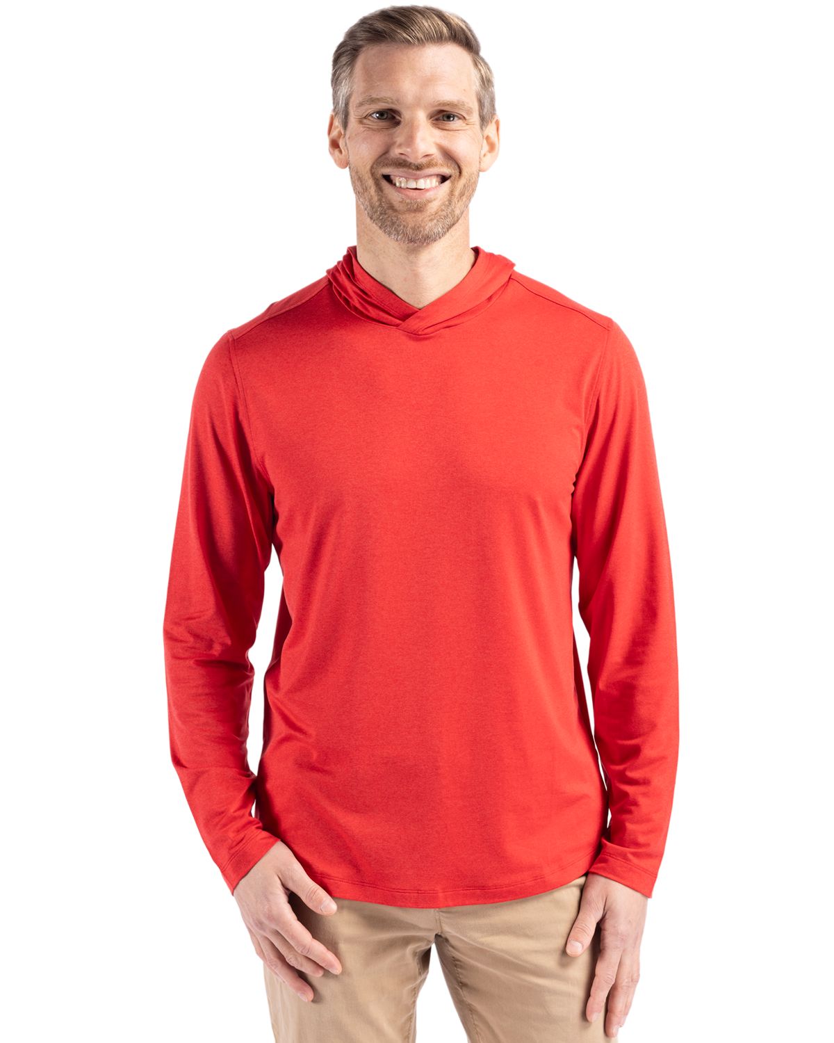 Cutter & Buck Coastline Recycled Double Peached Mens Hooded Pullover - MCK01330