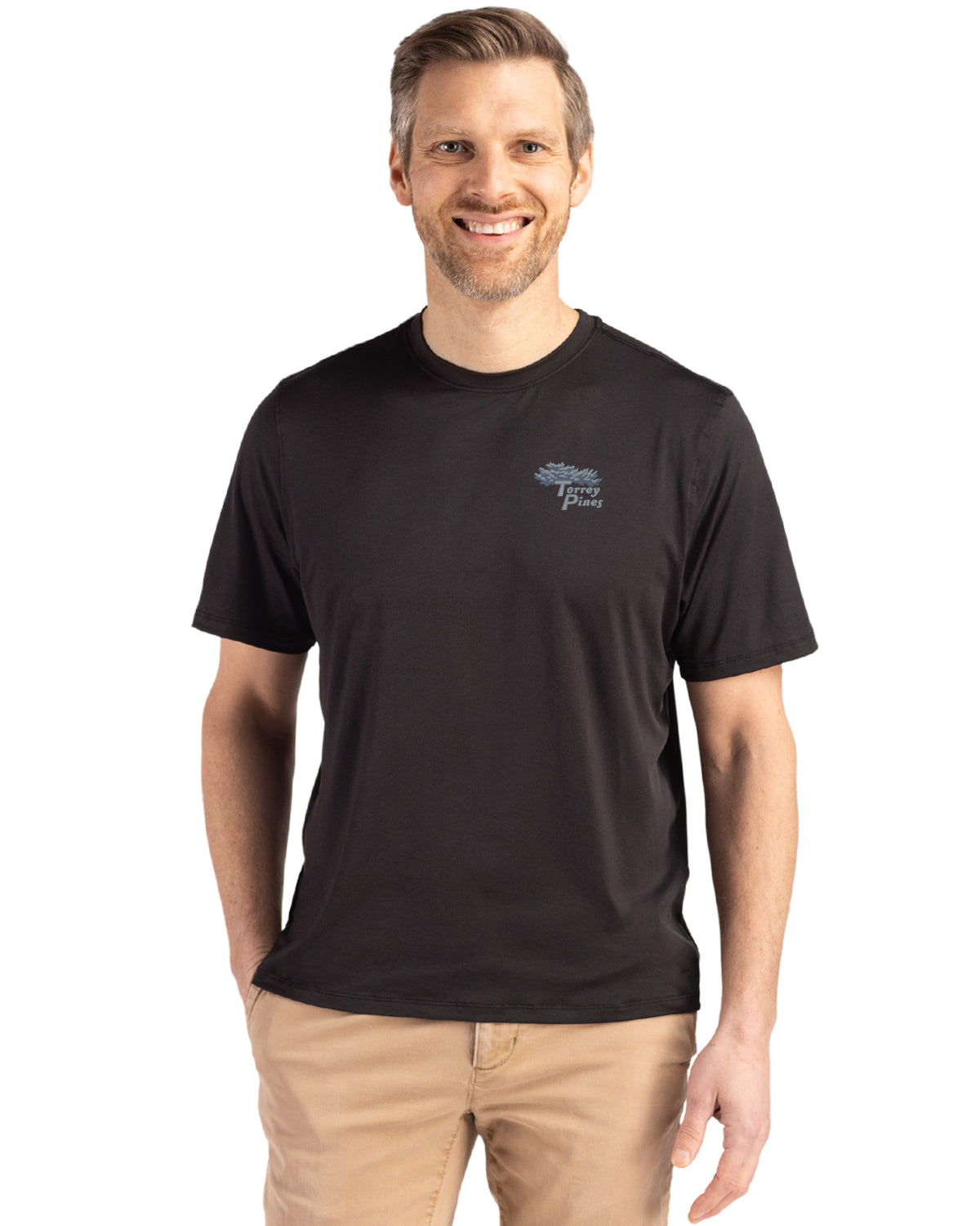 Torrey Pines Cutter & Buck Coastline Recycled Double Peached Mens Short Sleeve Tee - MCK01333-35492