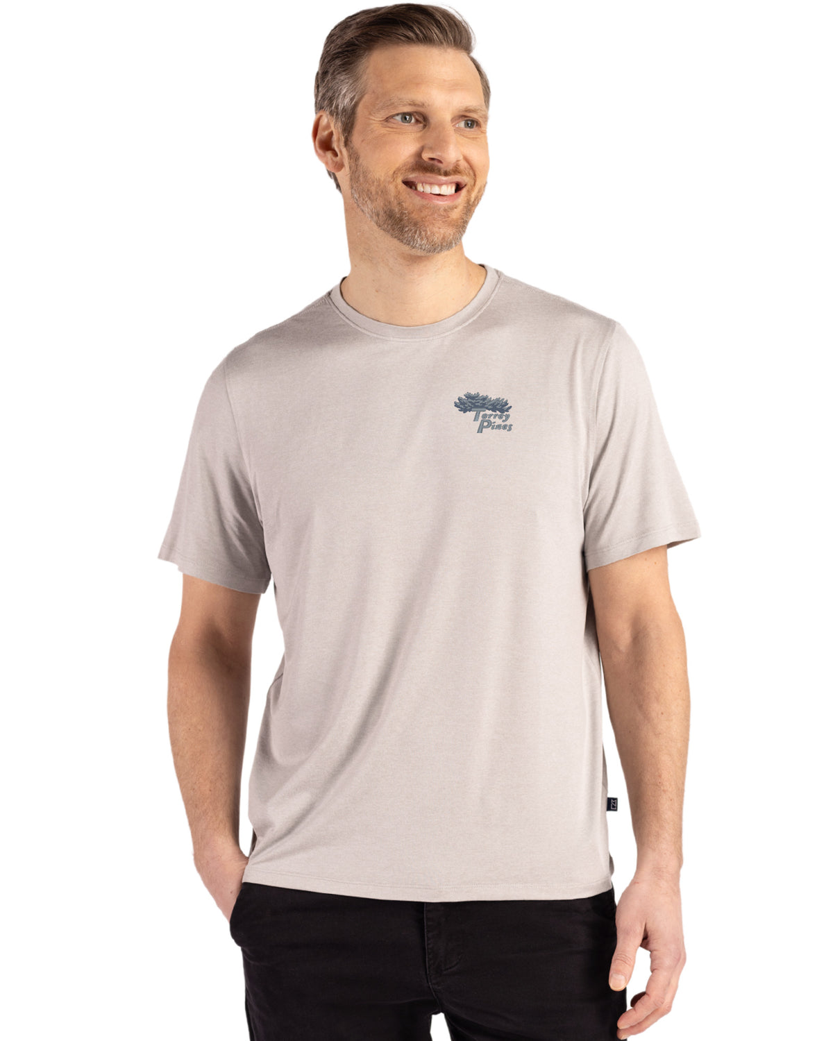 Torrey Pines Cutter & Buck Coastline Recycled Double Peached Mens Short Sleeve Tee - MCK01333-35492