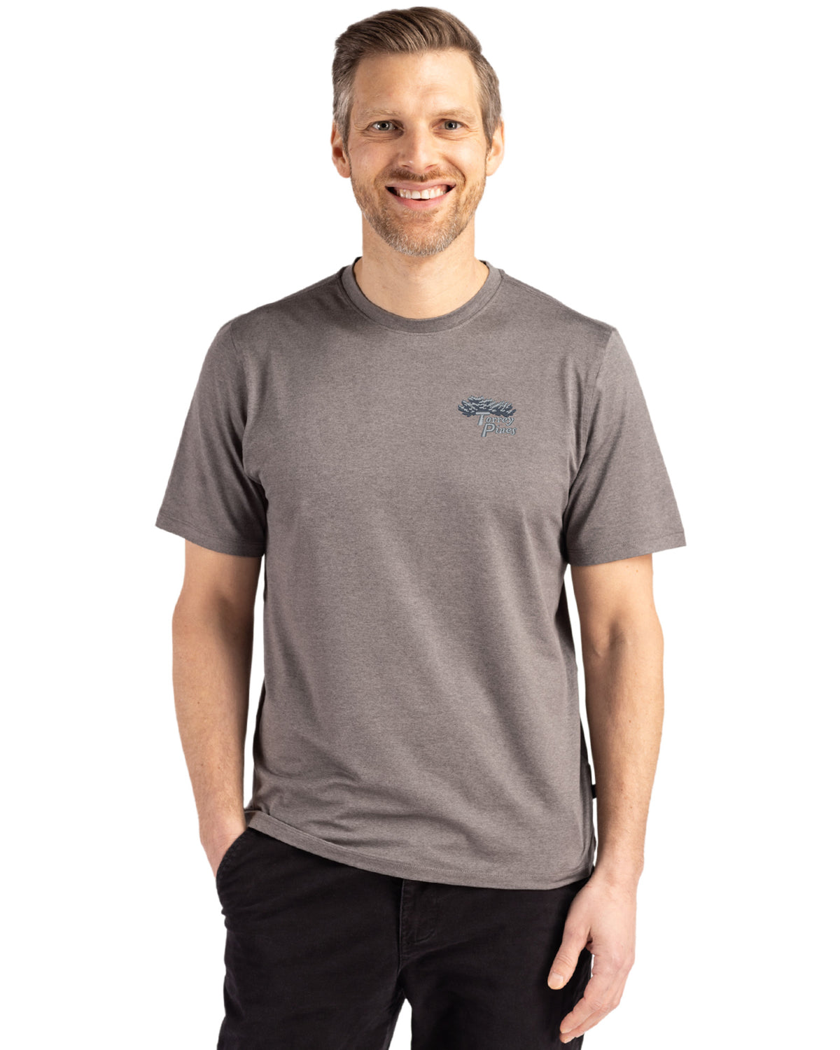 Torrey Pines Cutter & Buck Coastline Recycled Double Peached Mens Short Sleeve Tee - MCK01333-35492