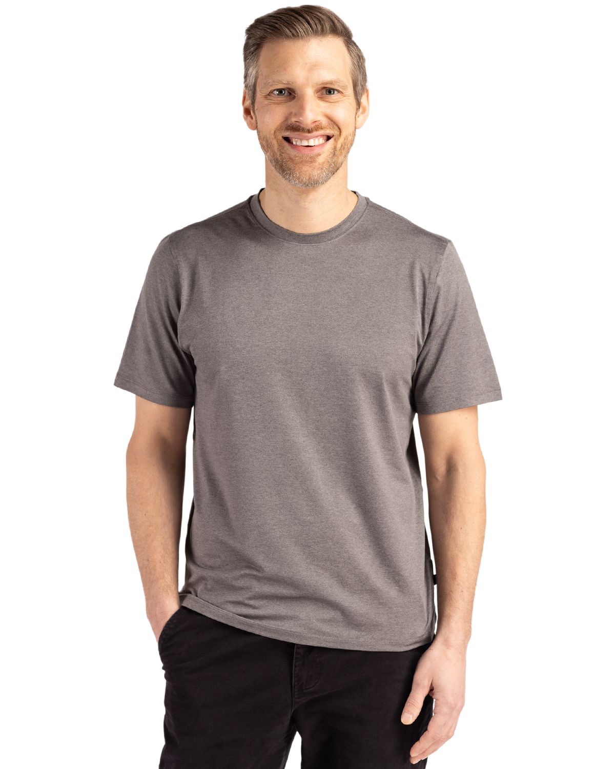 Cutter & Buck Coastline Recycled Double Peached Mens Short Sleeve Tee - MCK01333
