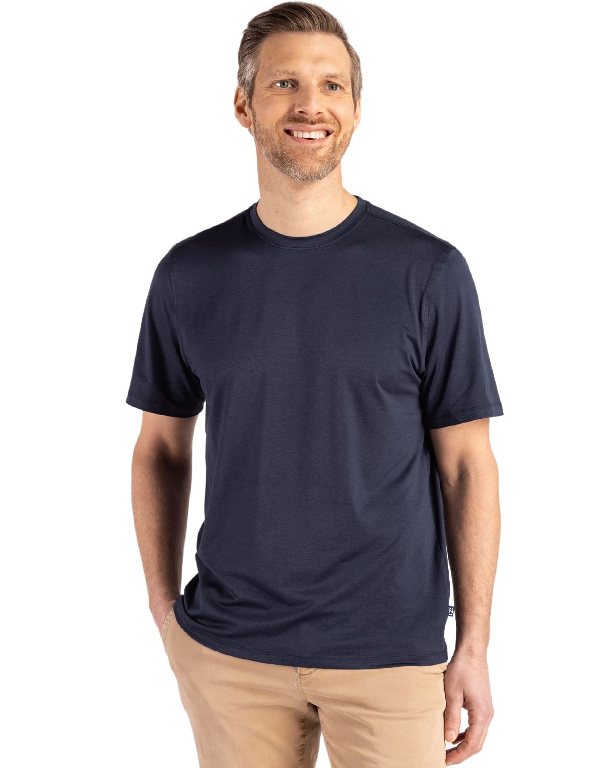 Cutter & Buck Coastline Recycled Double Peached Mens Short Sleeve Tee - MCK01333