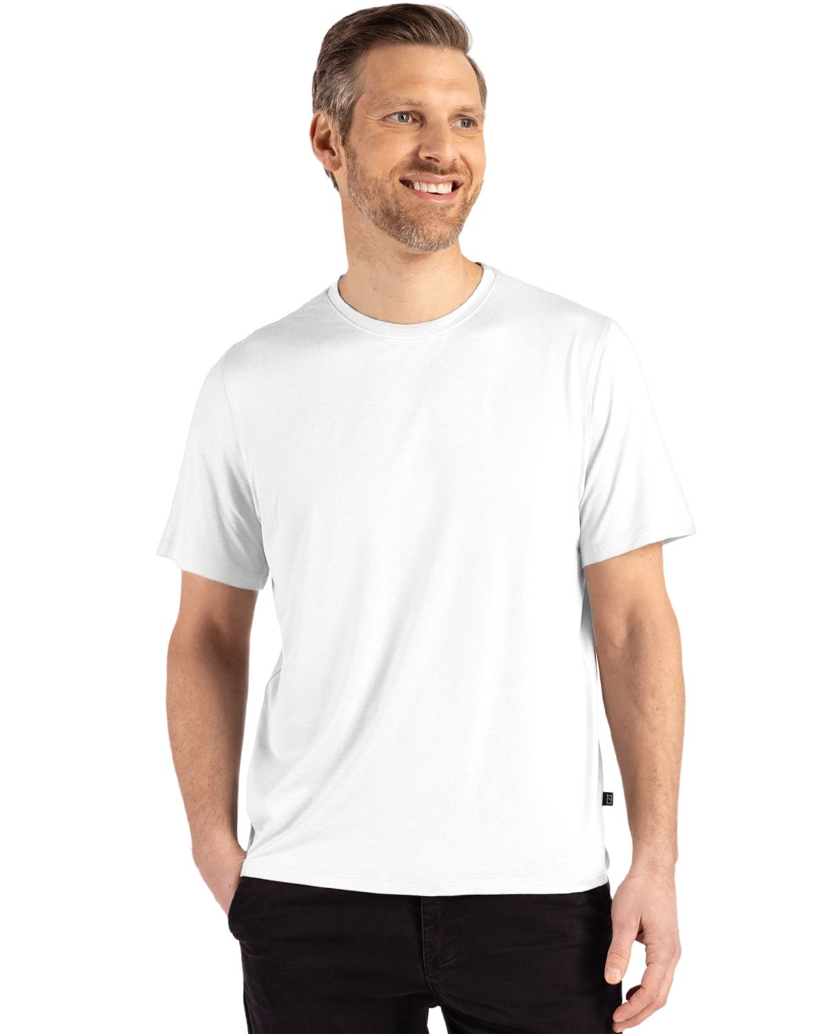 Cutter & Buck Coastline Recycled Double Peached Mens Short Sleeve Tee - MCK01333