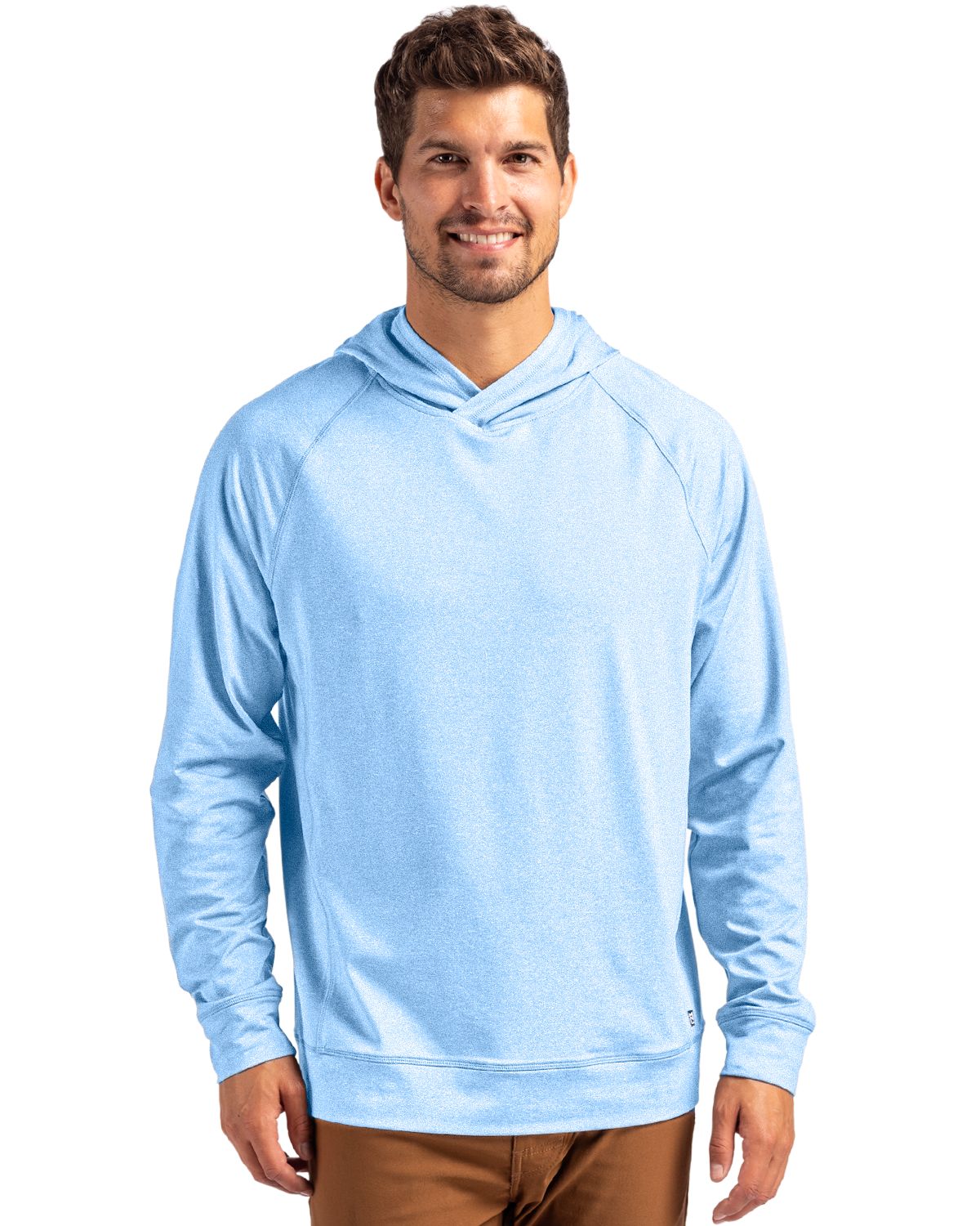 Cutter & Buck Adapt Recycled Soft Knit Stretch Mens Heathered Hooded Pullover - MCK01341