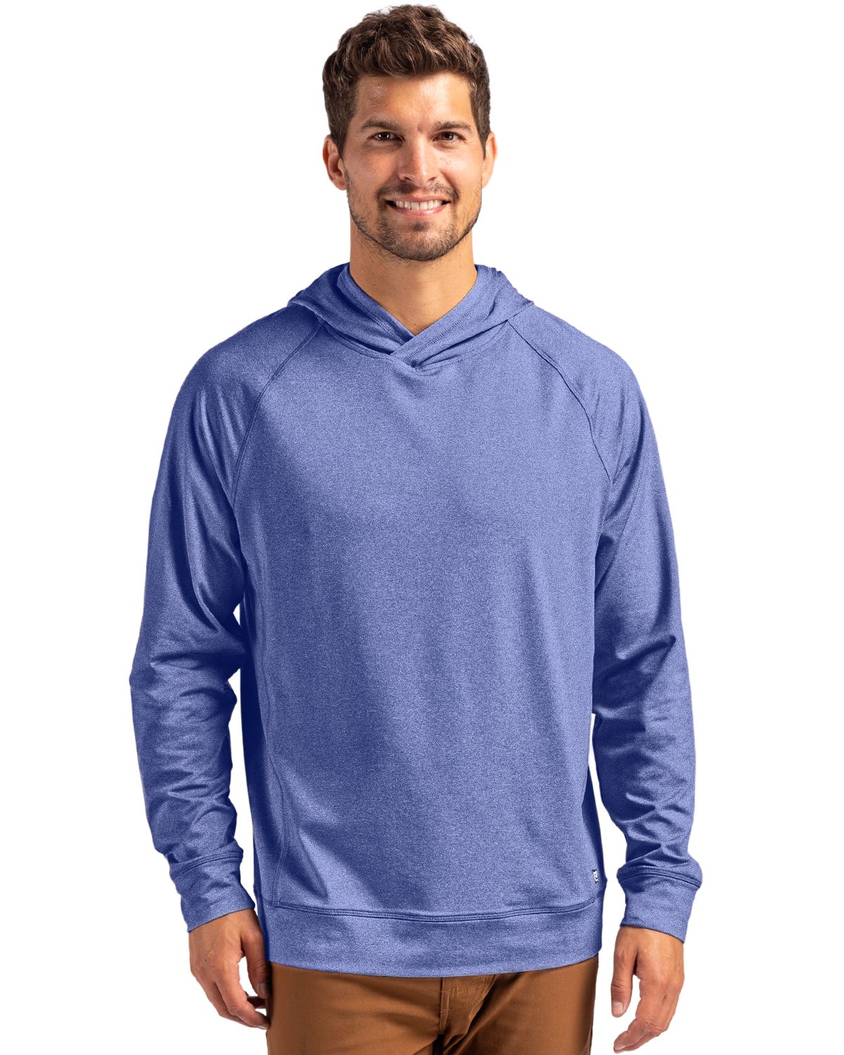 Cutter & Buck Adapt Recycled Soft Knit Stretch Mens Heathered Hooded Pullover - MCK01341