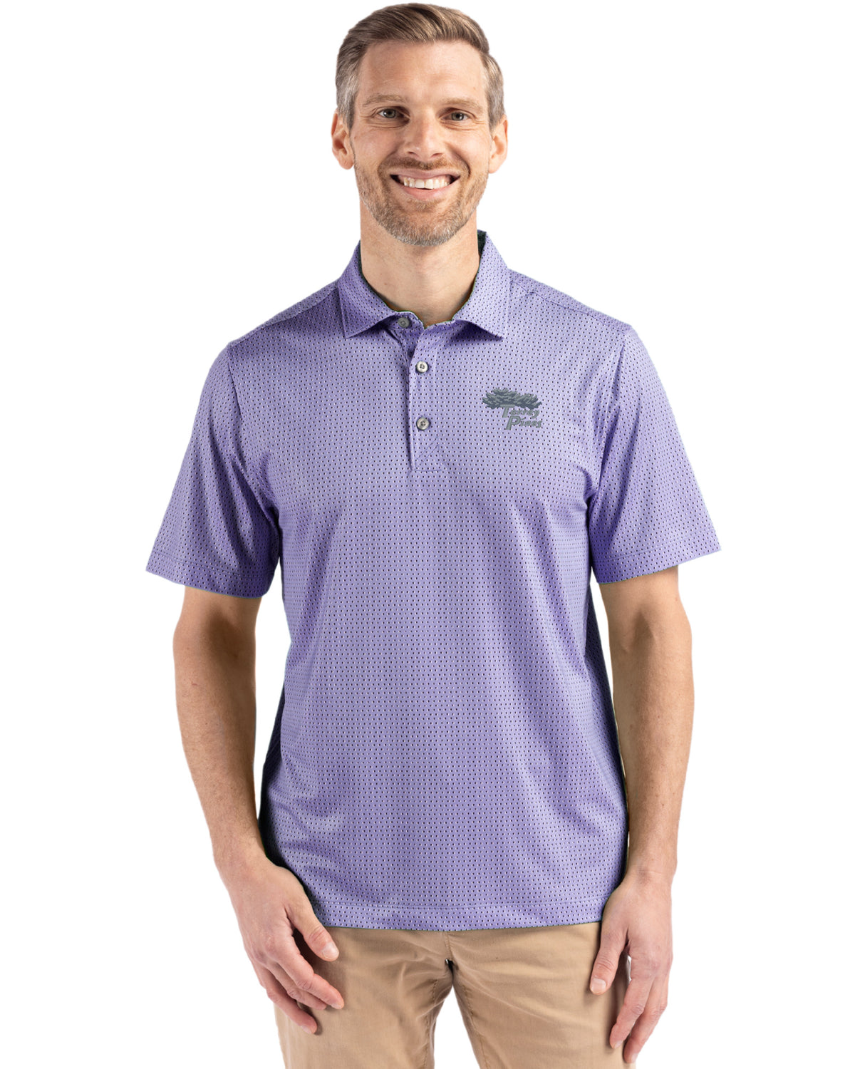 Torrey Pines Cutter & Buck Pike Recycled Shadow Check Print Mens Polo - MCK01342-35492