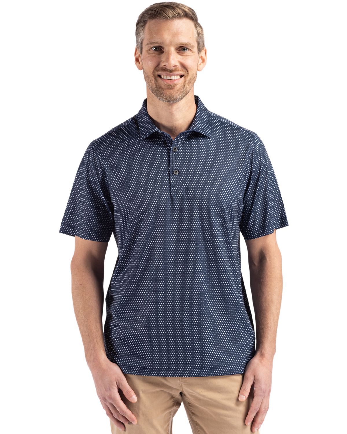 Cutter & Buck Pike Recycled Shadow Check Print Mens Big & Tall Polo - BCK01342