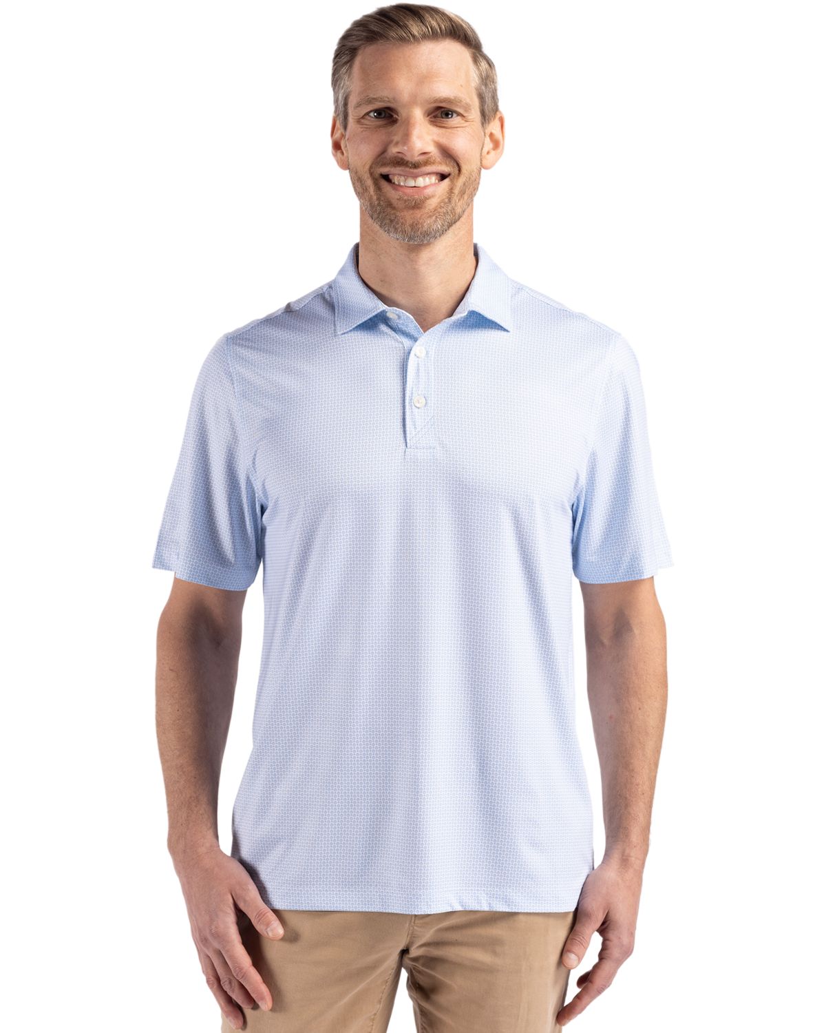 Cutter & Buck Pike Recycled Diamond Dot Print Mens Big & Tall Polo - BCK01343