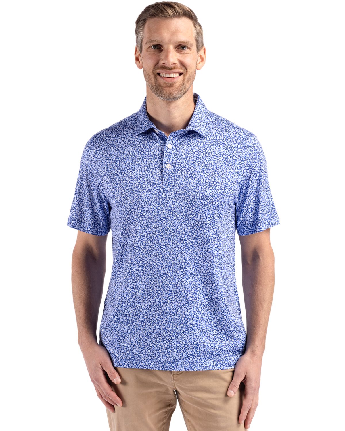 Cutter & Buck Pike Recycled Flora Print Mens Polo - MCK01344