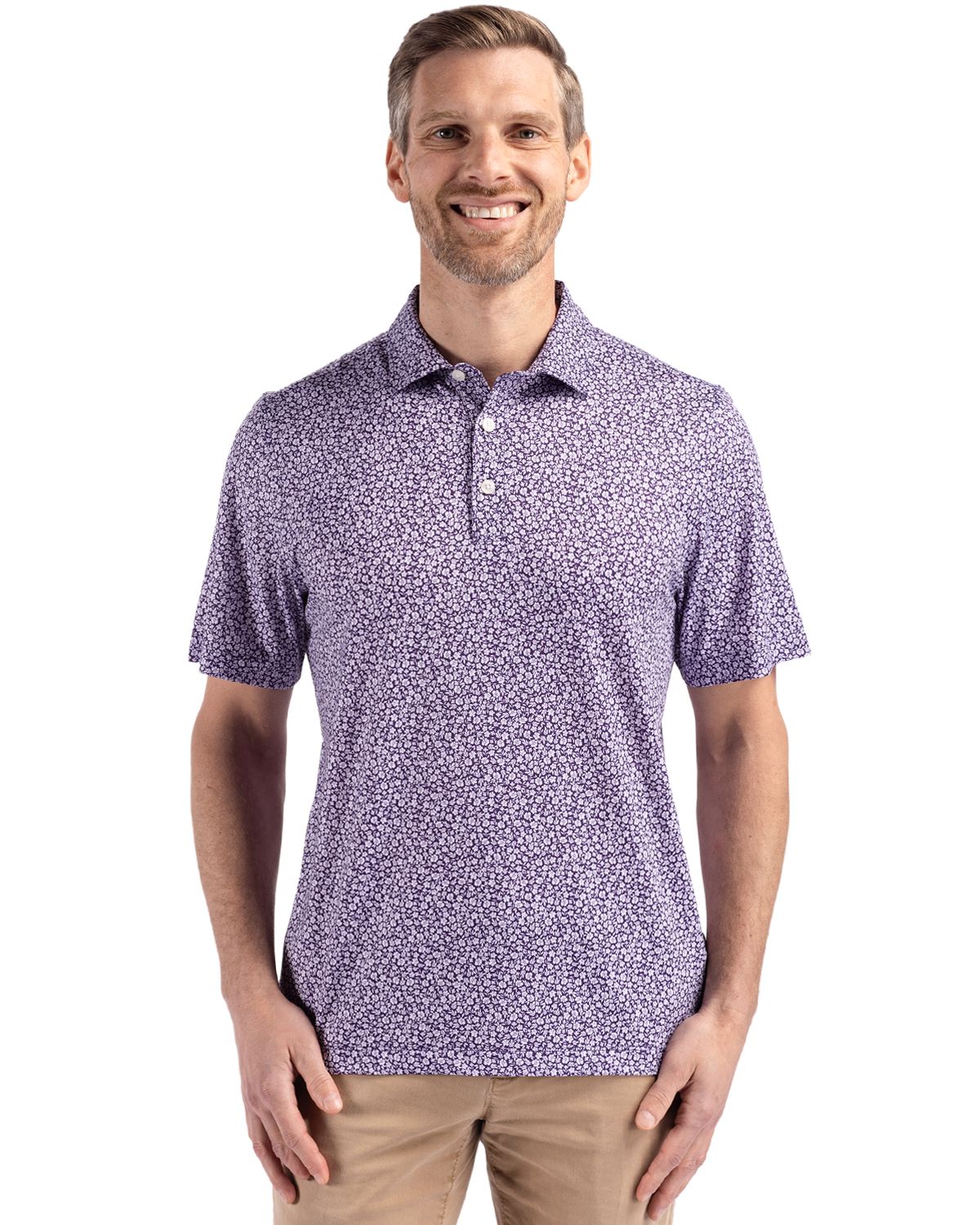 Cutter & Buck Pike Recycled Flora Print Mens Polo - MCK01344