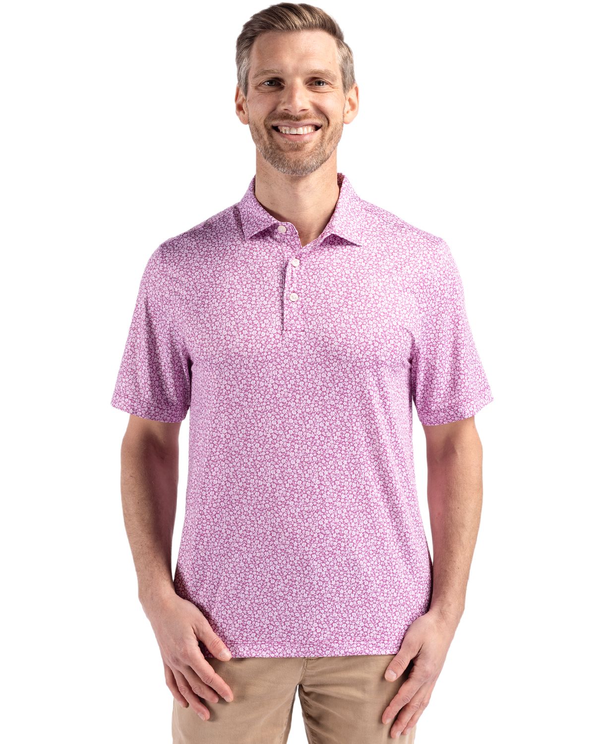 Cutter & Buck Pike Recycled Flora Print Mens Polo - MCK01344