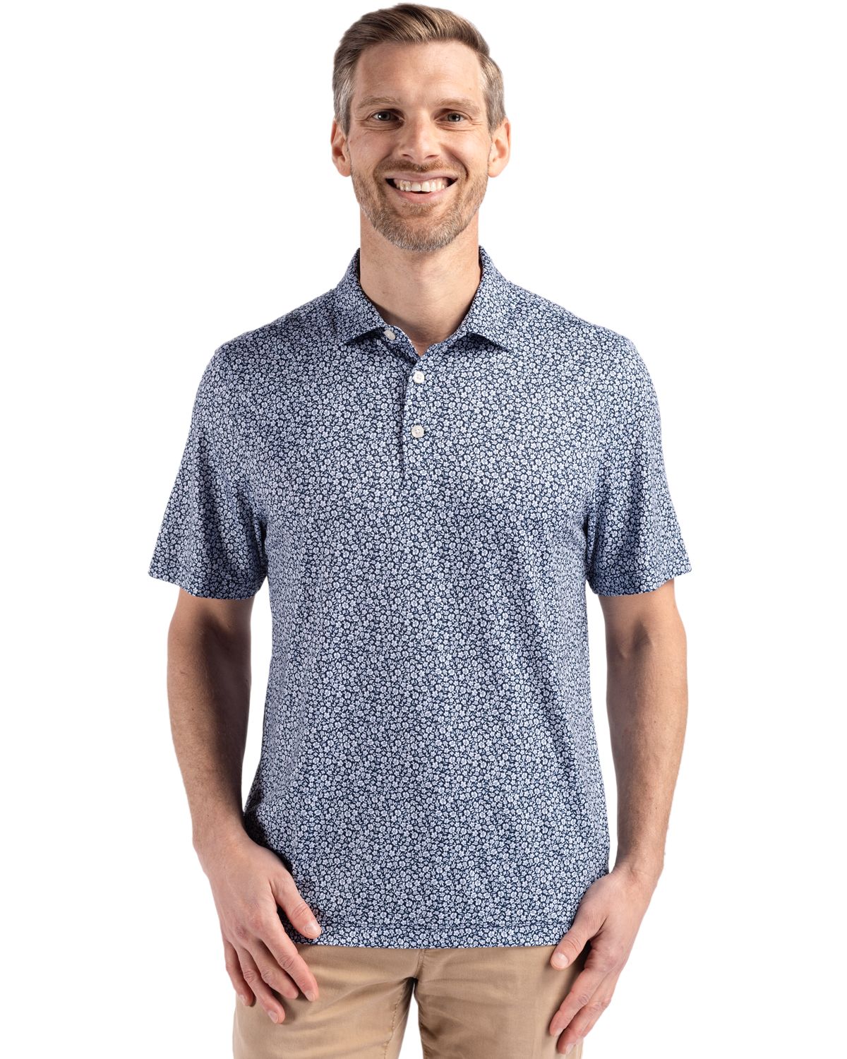 Cutter & Buck Pike Recycled Flora Print Mens Polo - MCK01344