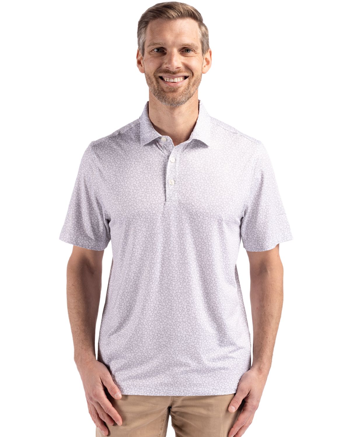 Cutter & Buck Pike Recycled Flora Print Mens Polo - MCK01344