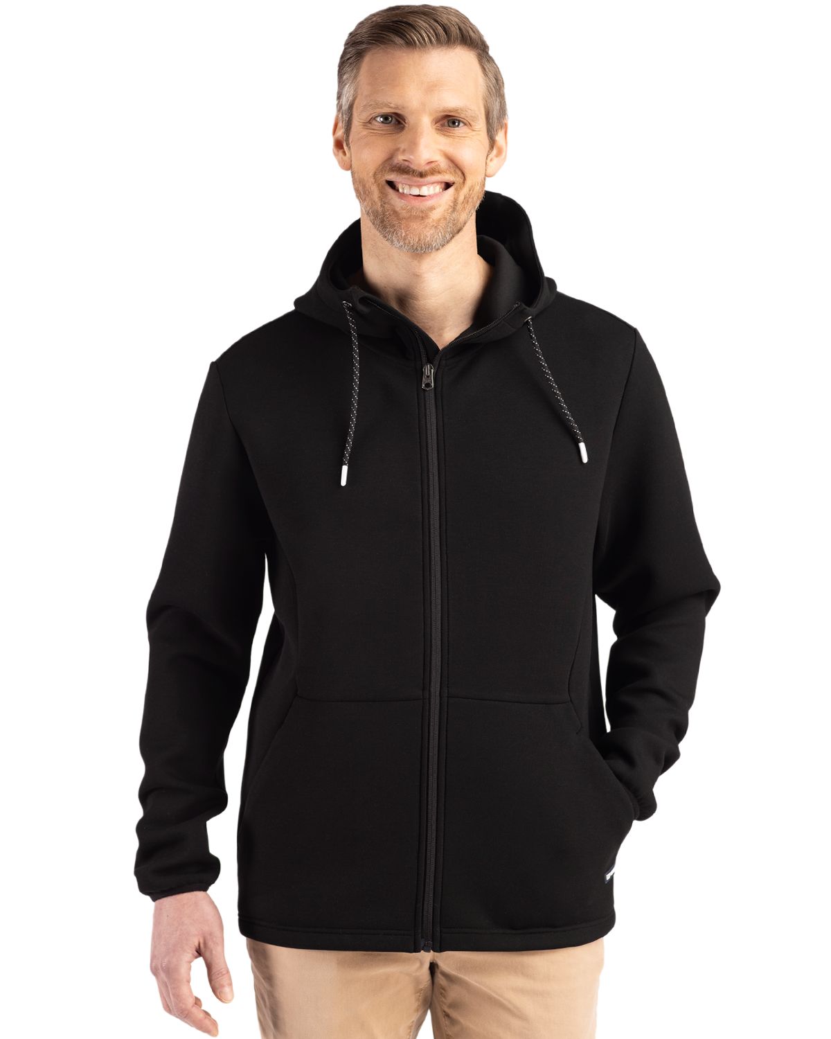 Cutter & Buck Roam Recycled Buttery-Soft Knit Mens Full Zip Hooded Jacket - MCK01345