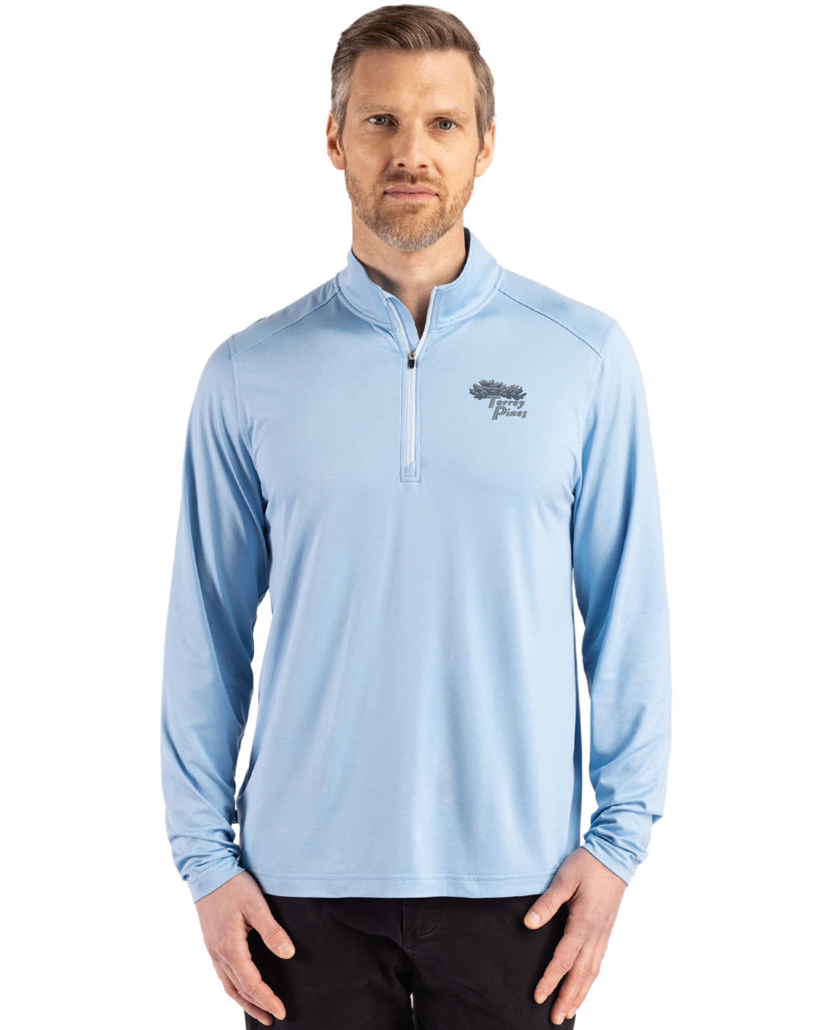 Torrey Pines Cutter & Buck Coastline Recycled Double Peached Mens Quarter Zip Pullover - MCK01347-35492
