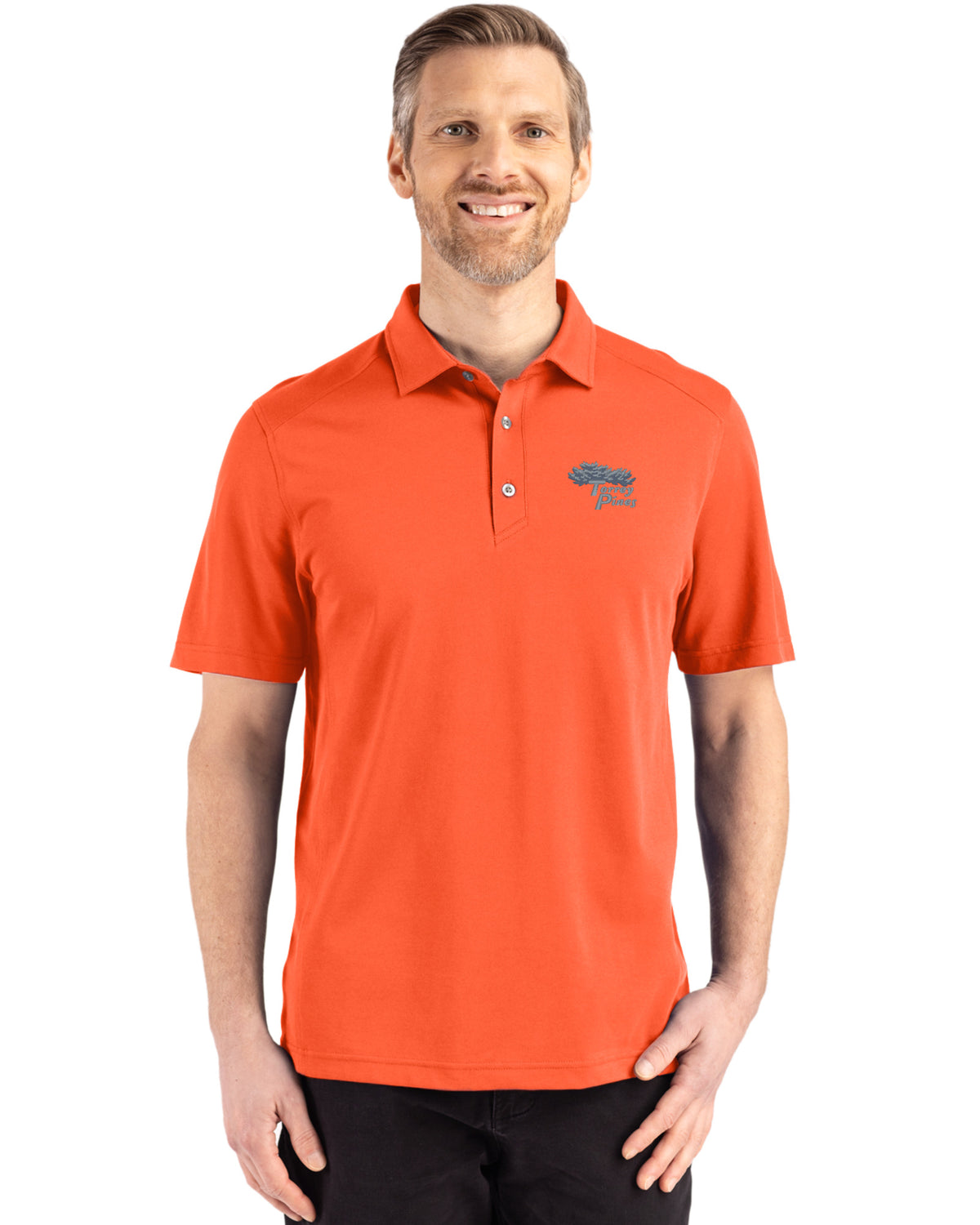 Torrey Pines Cutter & Buck Advantage Refresh Recycled Cotton-Blend Pique Mens Polo - MCK01358-35492