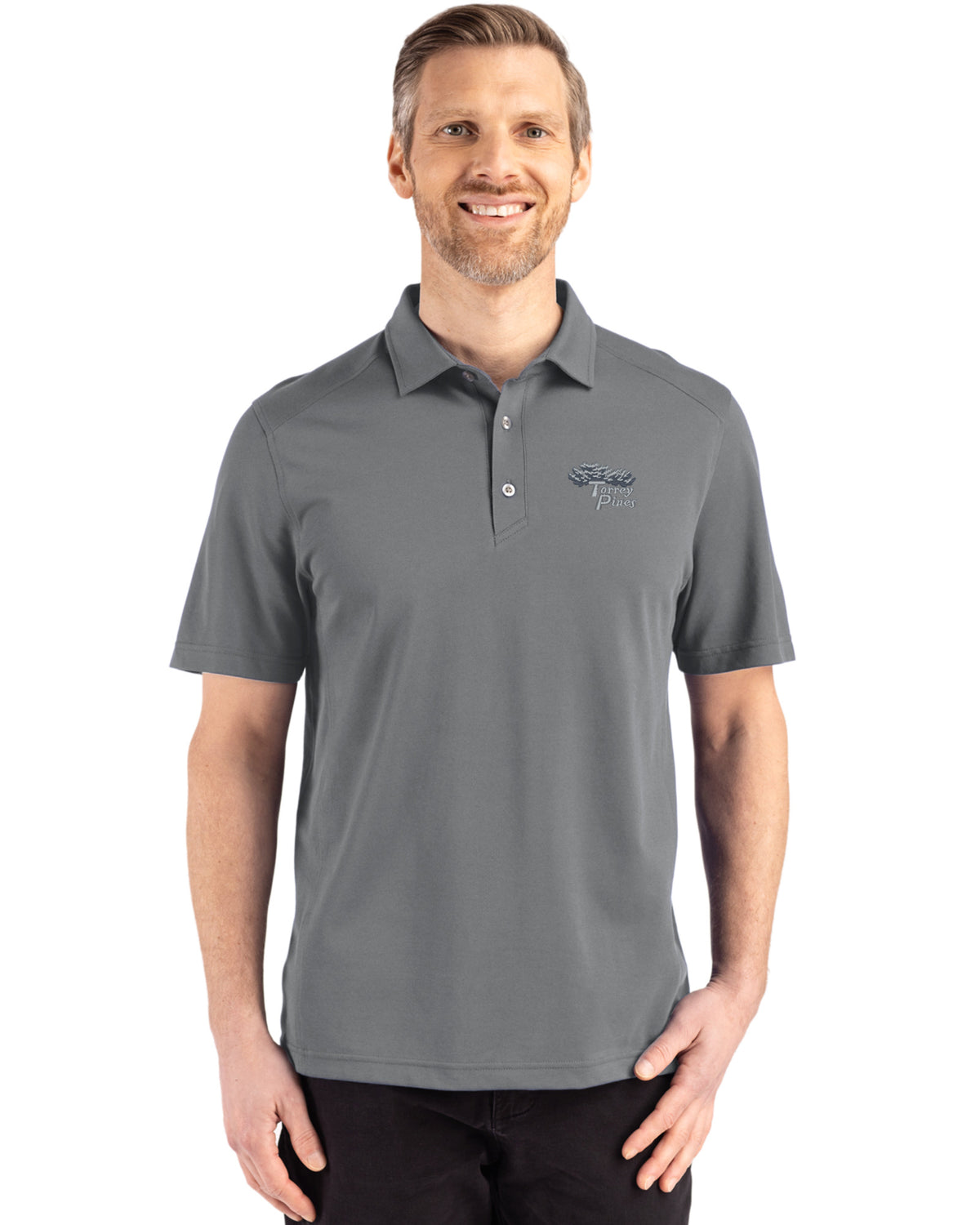Torrey Pines Cutter & Buck Advantage Refresh Recycled Cotton-Blend Pique Mens Big & Tall Polo - BCK01358-35492