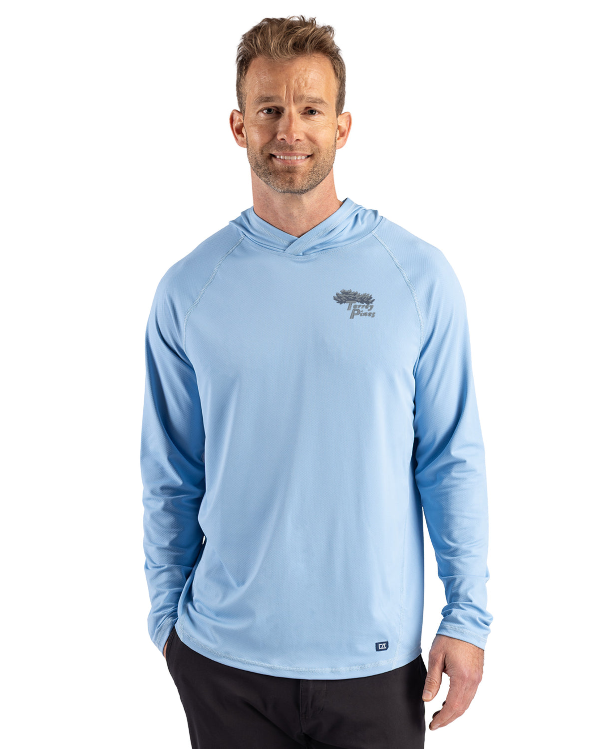 Torrey Pines Cutter & Buck Prospect Recycled Featherlight Stretch Mens Hooded Pullover - MCK01363-35492