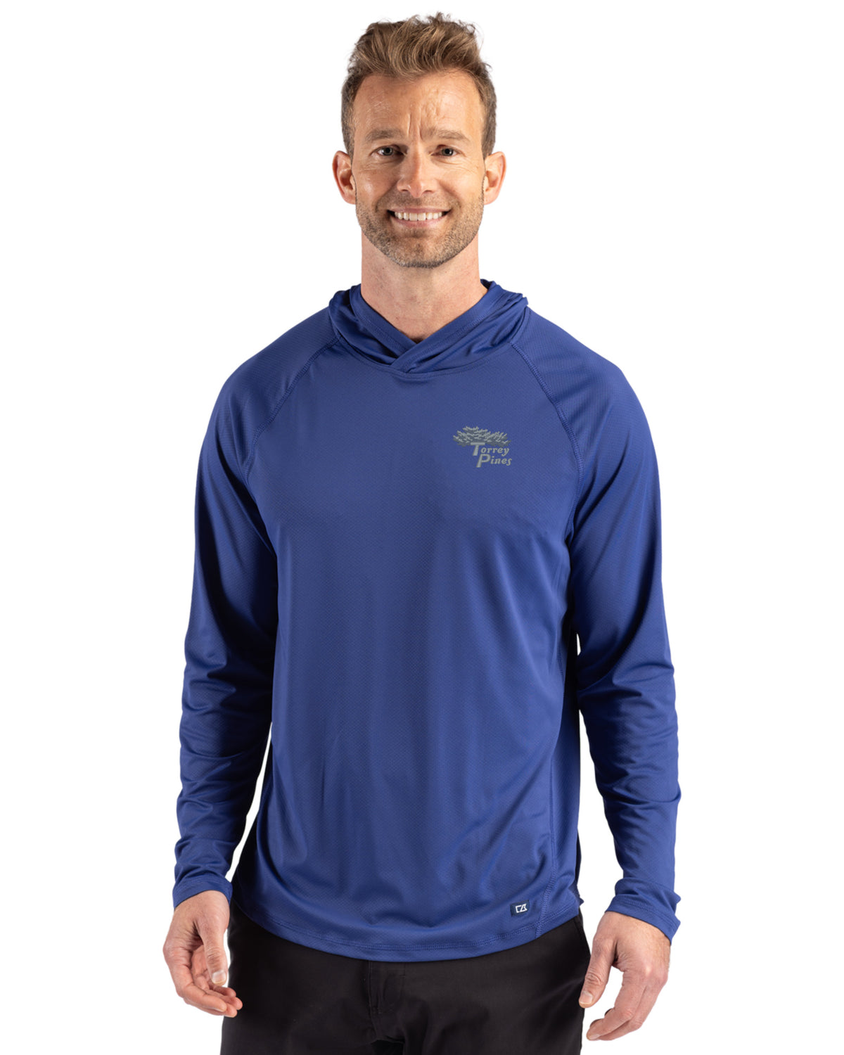 Torrey Pines Cutter & Buck Prospect Recycled Featherlight Stretch Mens Hooded Pullover - MCK01363-35492