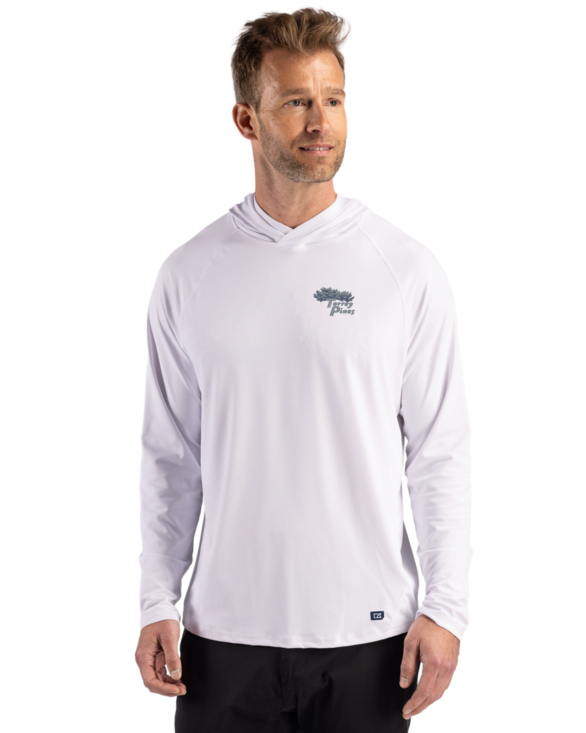 Torrey Pines Cutter & Buck Prospect Recycled Featherlight Stretch Mens Hooded Pullover - MCK01363-35492