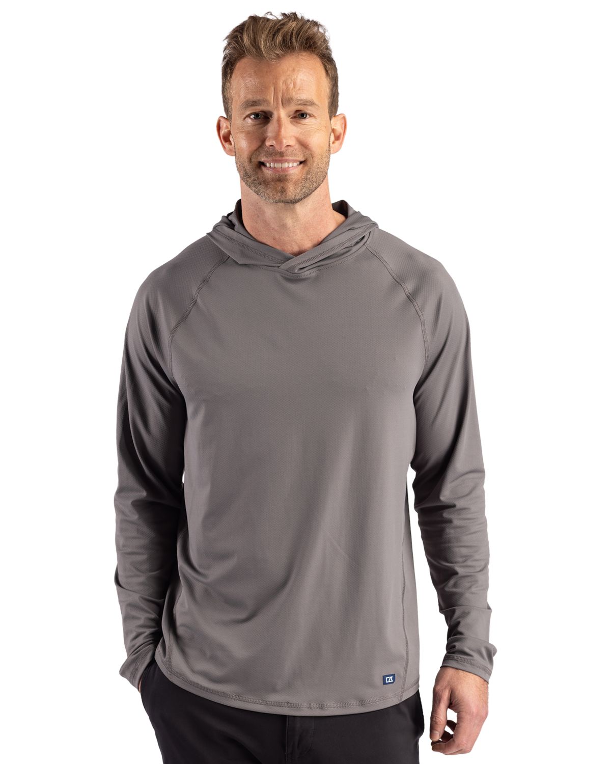 Cutter & Buck Prospect Recycled Featherlight Stretch Mens Big & Tall Hooded Pullover - BCK01363