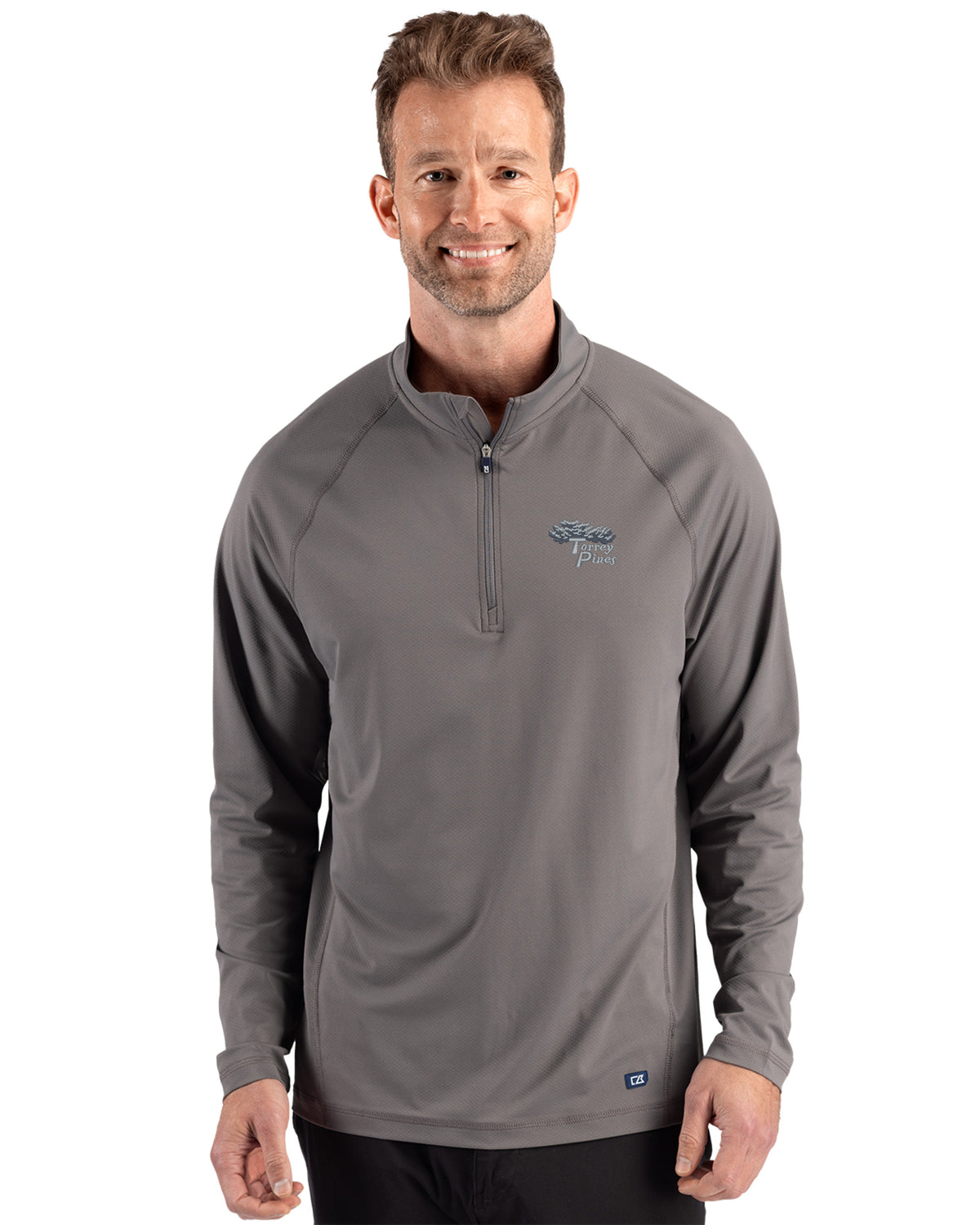 Torrey Pines Cutter & Buck Prospect Recycled Featherlight Stretch Mens Quarter Zip - MCK01364-35492