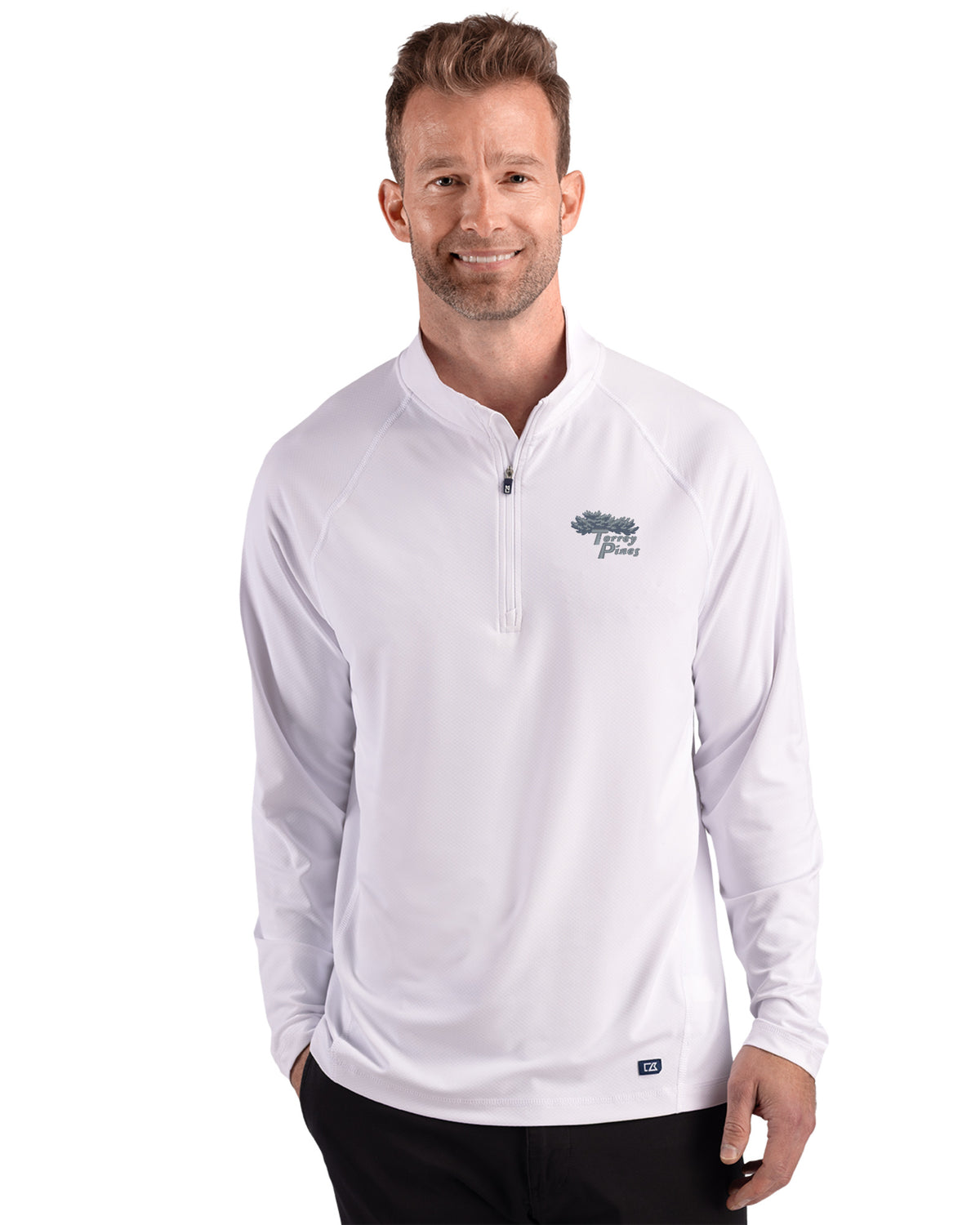 Torrey Pines Cutter & Buck Prospect Recycled Featherlight Stretch Mens Quarter Zip - MCK01364-35492