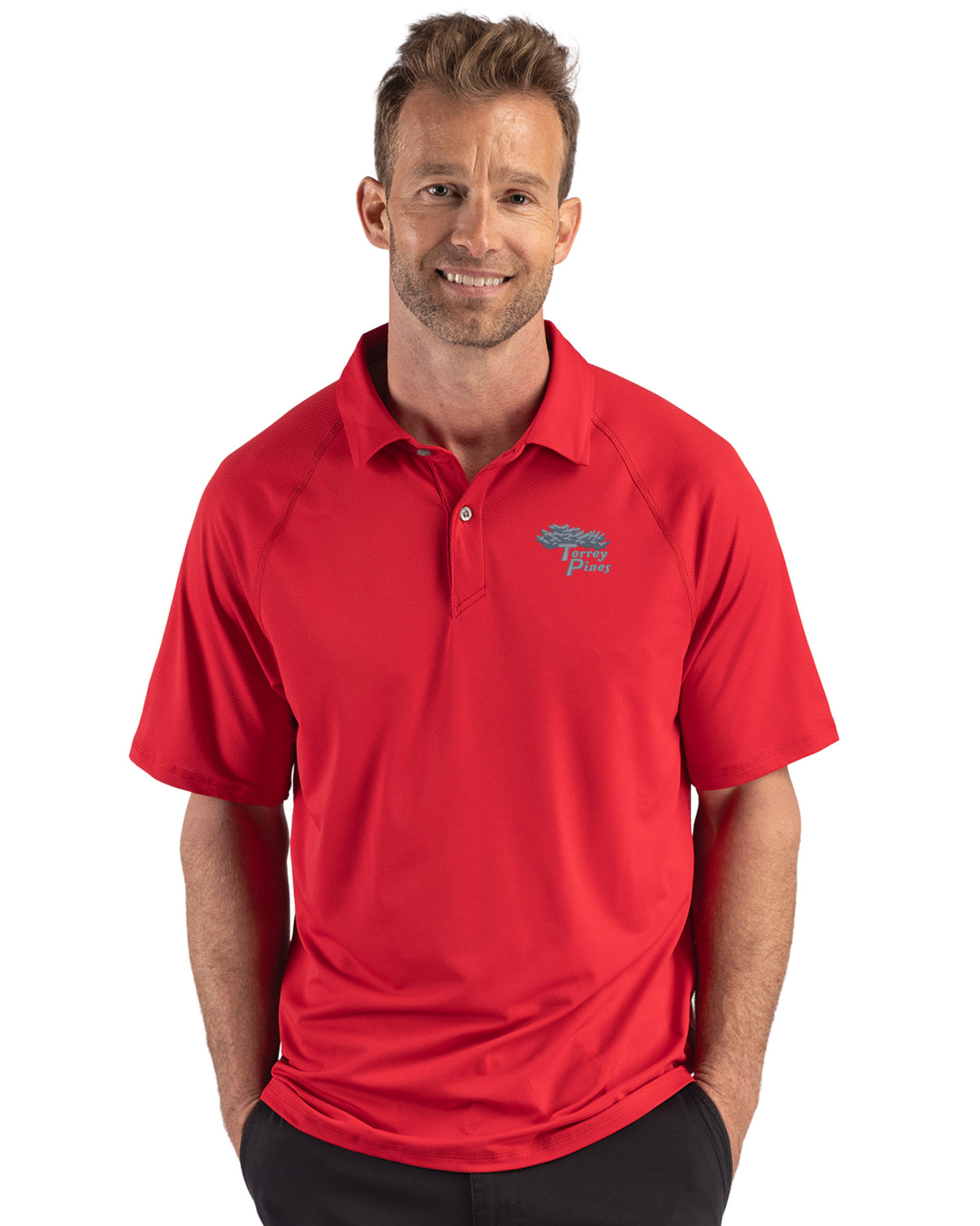 Torrey Pines Cutter & Buck Prospect Recycled Featherlight Stretch Mens Sport Polo - MCK01367-35492