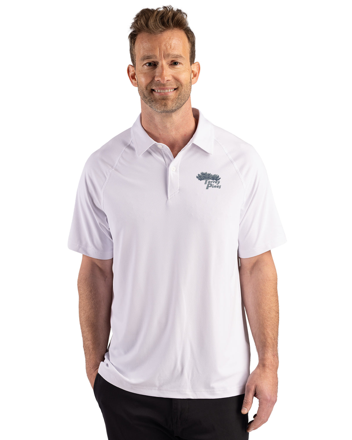 Torrey Pines Cutter & Buck Prospect Recycled Featherlight Stretch Mens Sport Polo - MCK01367-35492