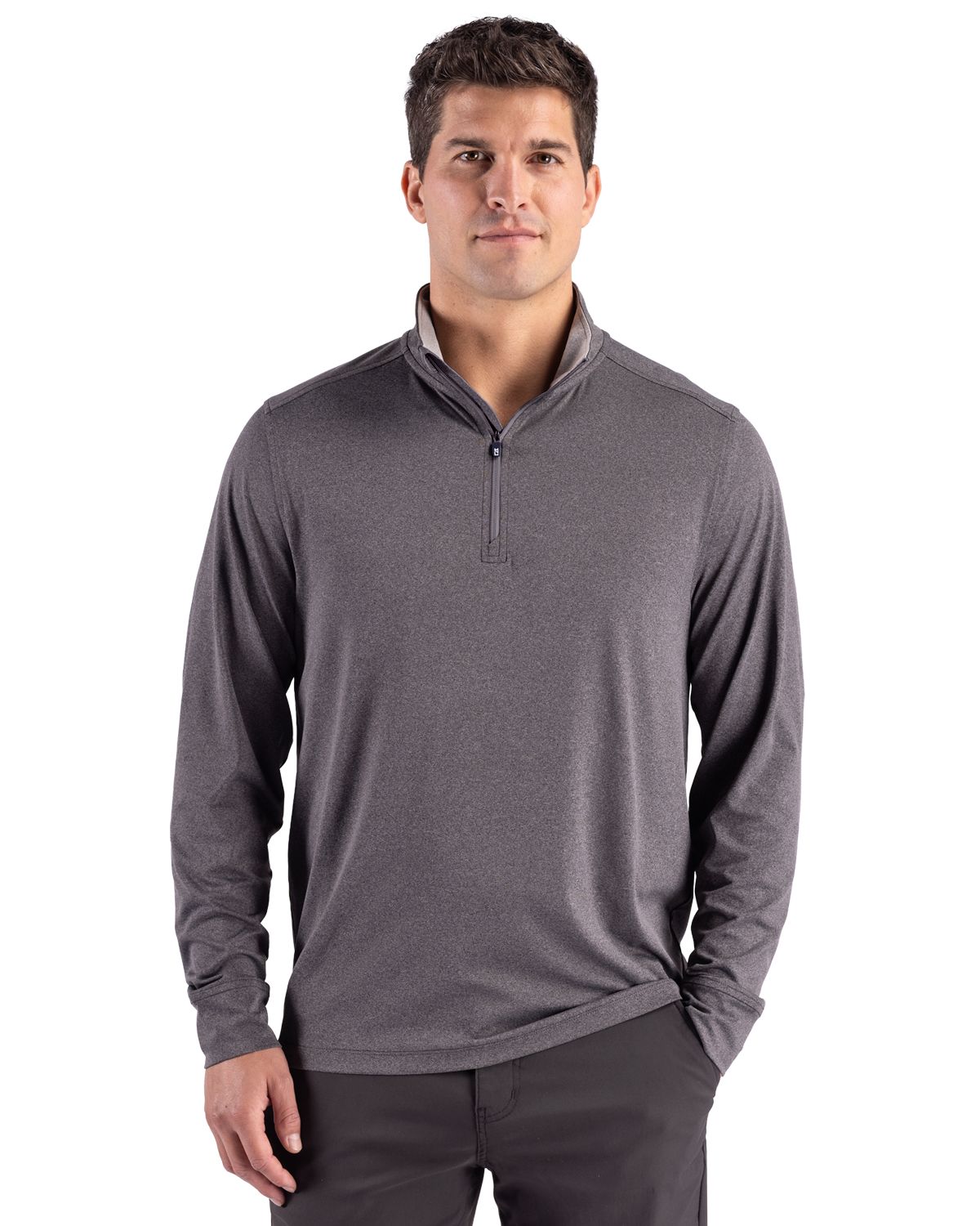 Cutter & Buck Forge Recycled Four-Way Stretch Mens Big & Tall Quarter Zip Pullover - BCK01373