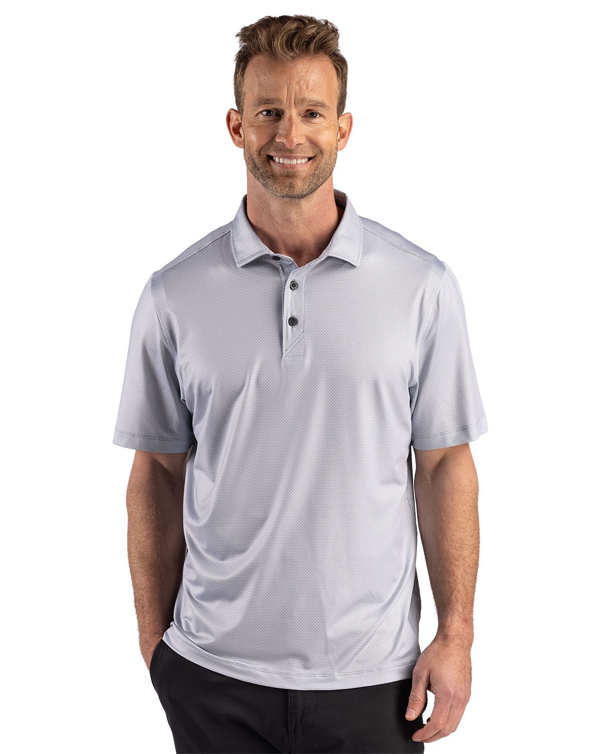 Cutter & Buck Pike Recycled Lattice Print Mens Big & Tall Polo - BCK01392