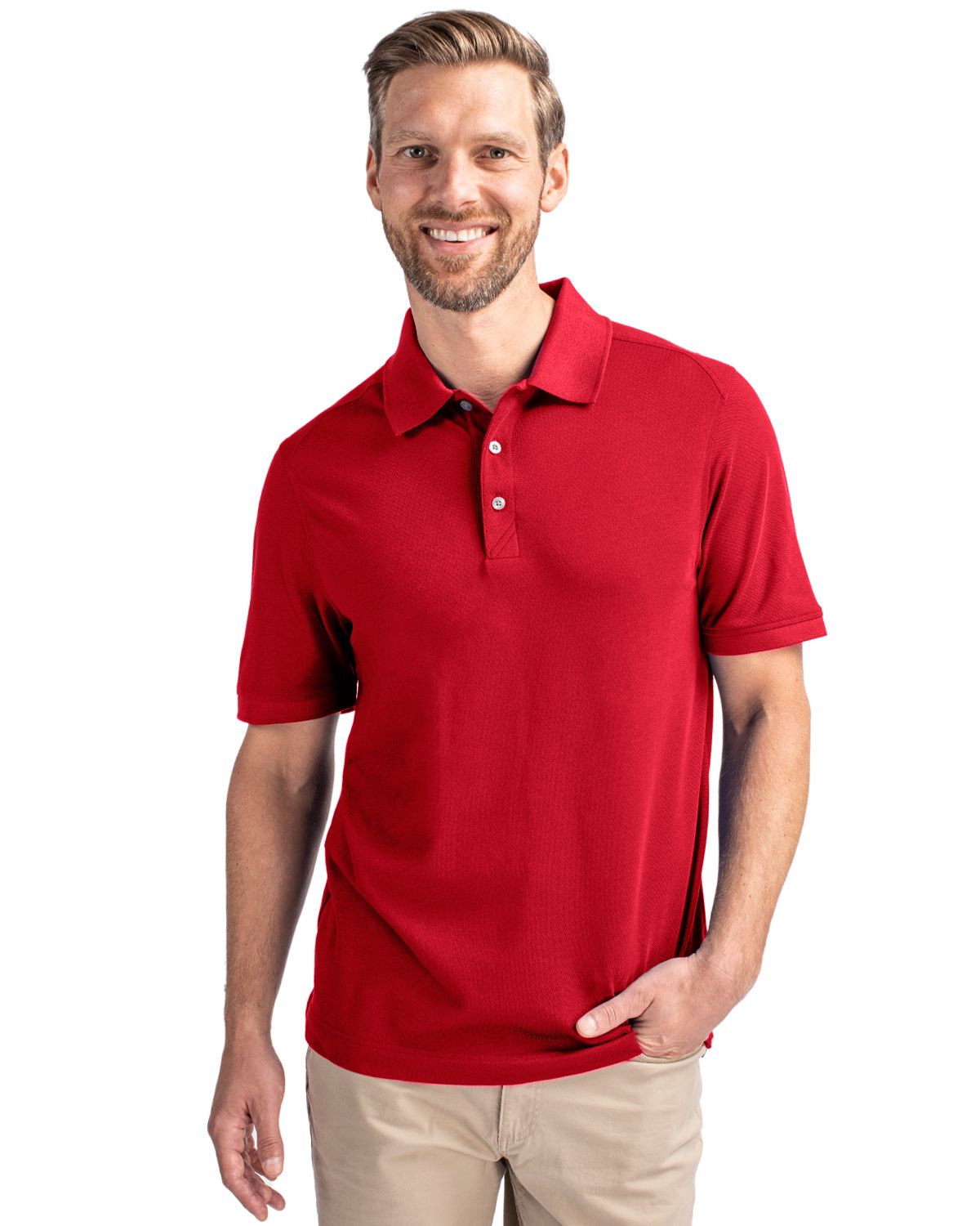 Cutter & Buck Advantage Recycled Cotton-Blend PiqueMensPolo - MCK09321