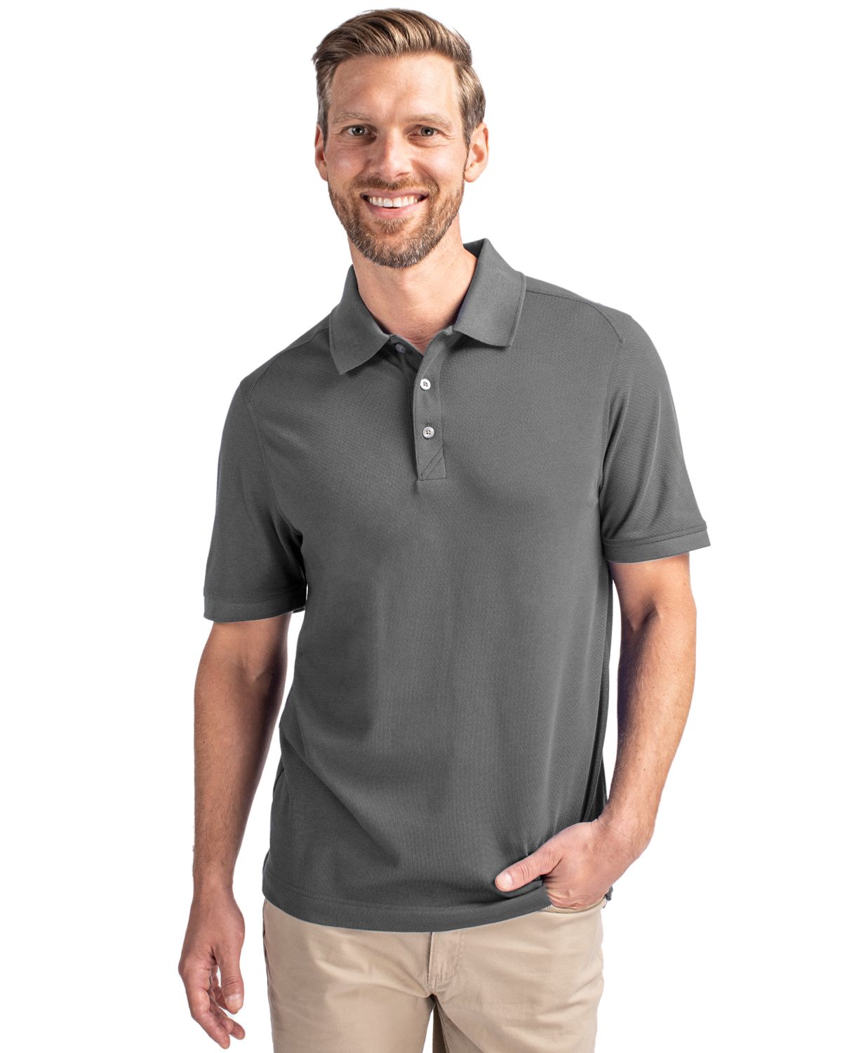 Cutter & Buck Advantage Recycled Cotton-Blend PiqueMensPolo - MCK09321