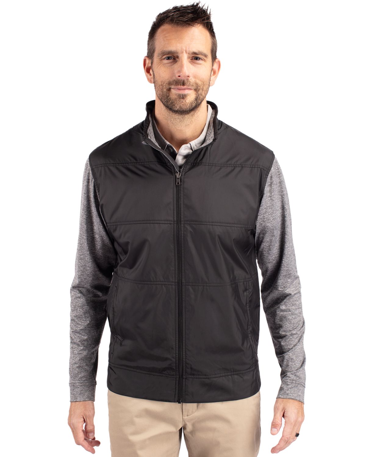 Cutter & Buck Stealth Recycled Hybrid Quilted Mens Windbreaker Jacket - MCK09406
