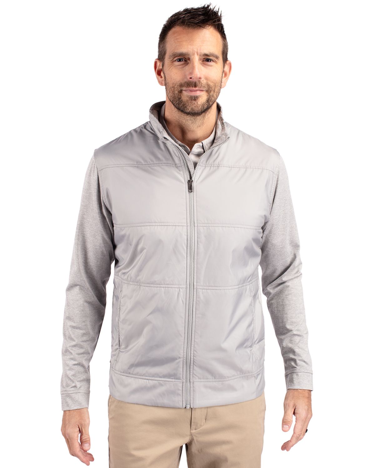 Cutter & Buck Stealth Recycled Hybrid Quilted Mens Windbreaker Jacket - MCK09406
