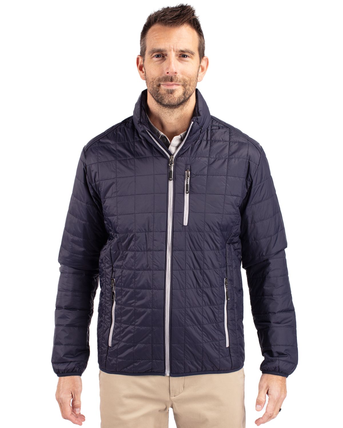 Cutter & Buck Rainier Recycled Insulated Puffer Mens Full Zip Jacket - MCO00018