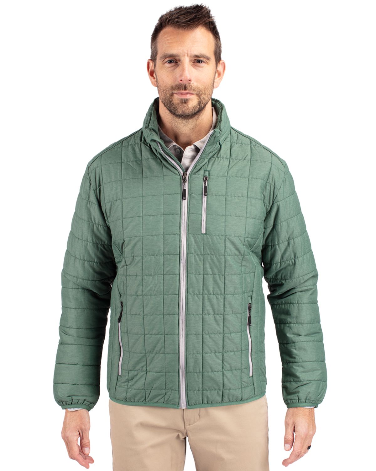 Cutter & Buck Rainier Recycled Insulated Puffer Mens Full Zip Jacket - MCO00018