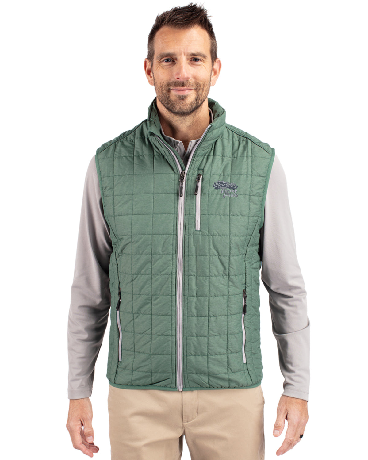 Torrey Pines Cutter & Buck Rainier Recycled Insulated Puffer Mens Full Zip Vest - MCO00019-35492