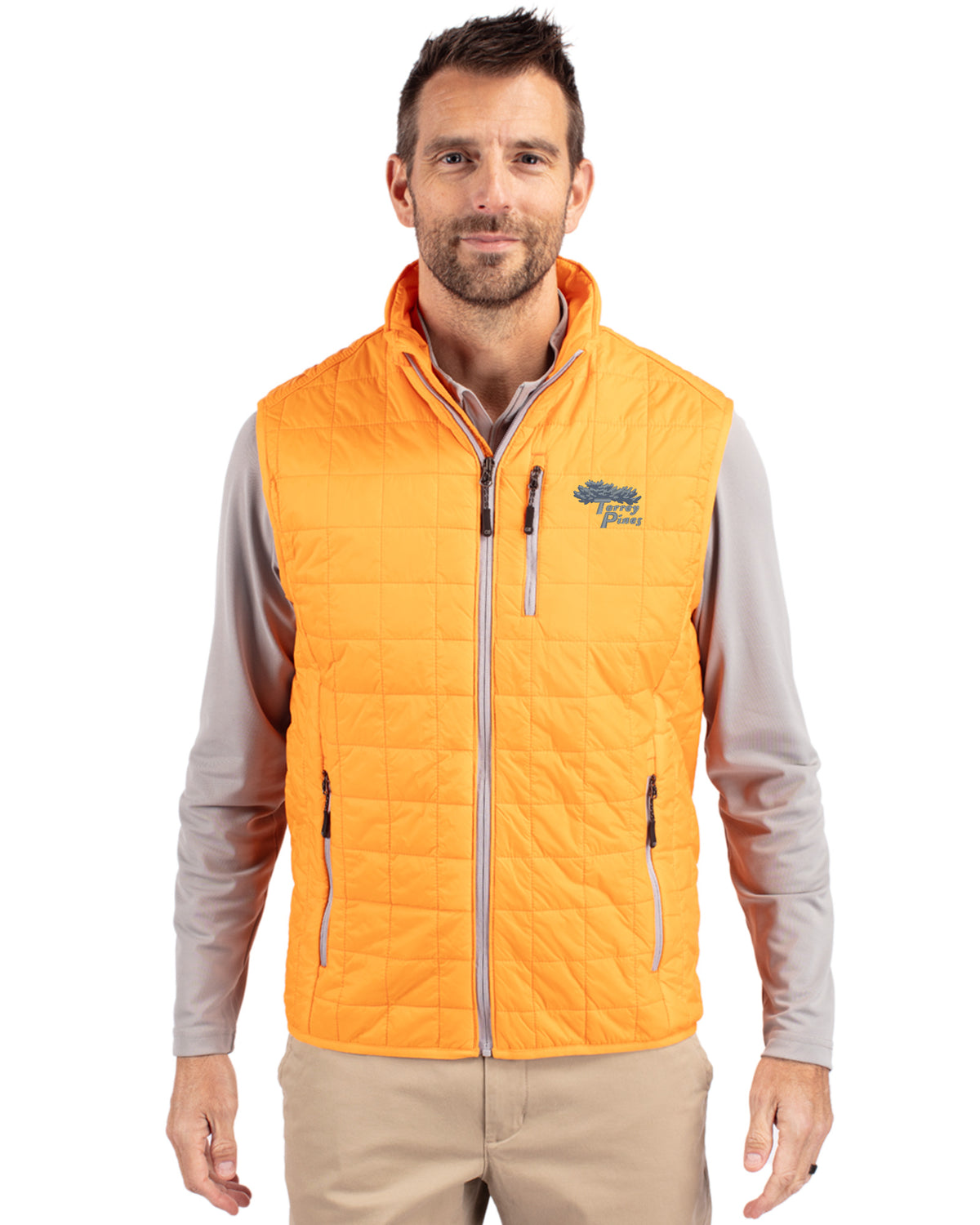Torrey Pines Cutter & Buck Rainier Recycled Insulated Puffer Mens Full Zip Vest - MCO00019-35492