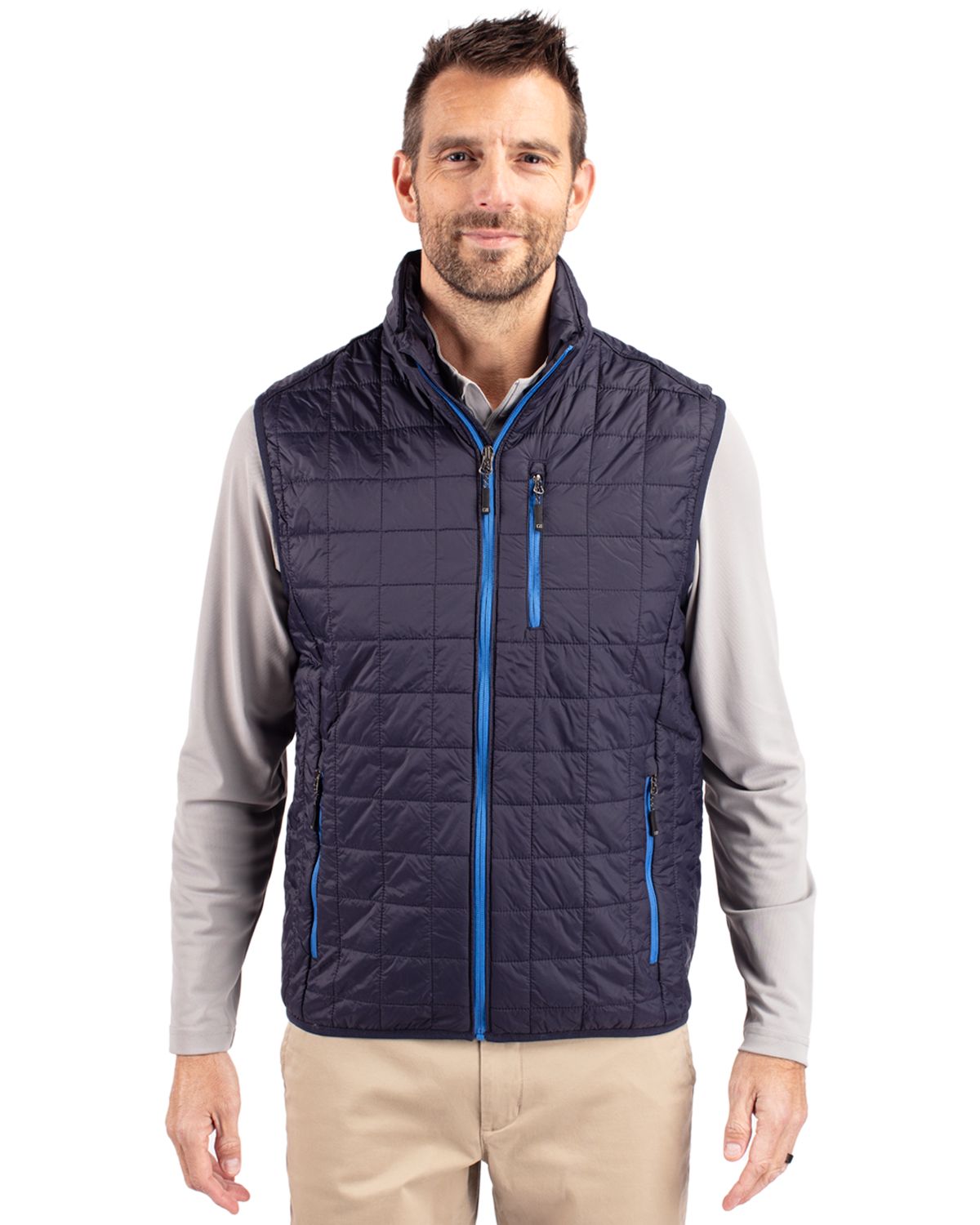 Cutter & Buck Rainier Recycled Insulated Puffer Mens Full Zip Vest - MCO00019